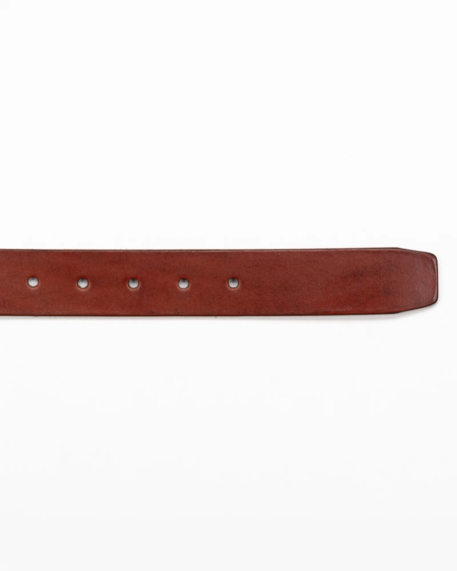 Aged Cognac Belt with Brass Buckle - Image 4