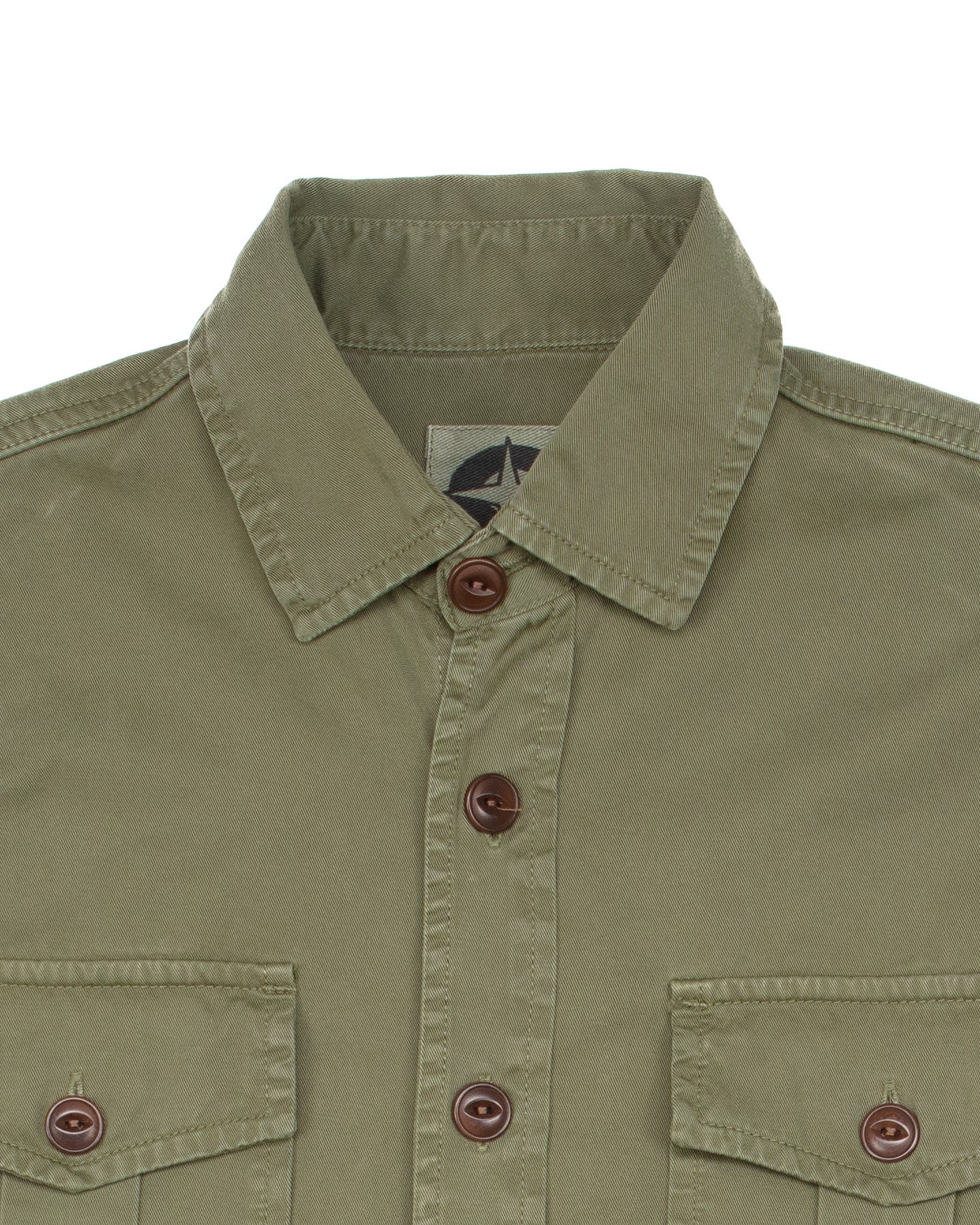 Alaska Guide Shirt in Military Green Gabardine - Image 2