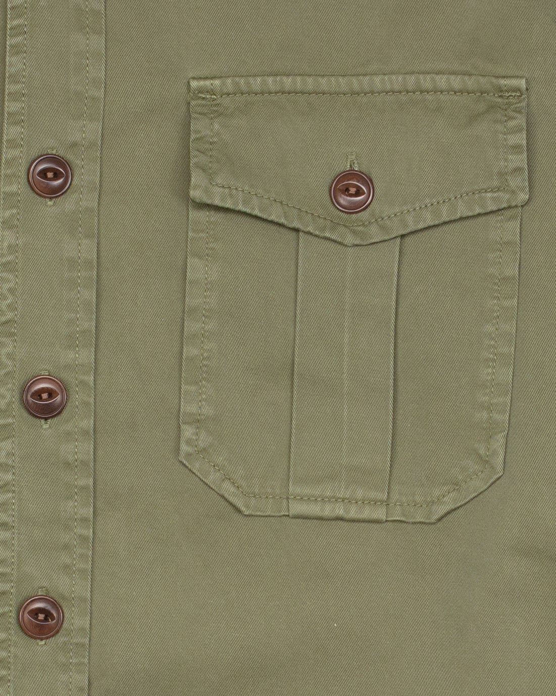 Alaska Guide Shirt in Military Green Gabardine - Image 3