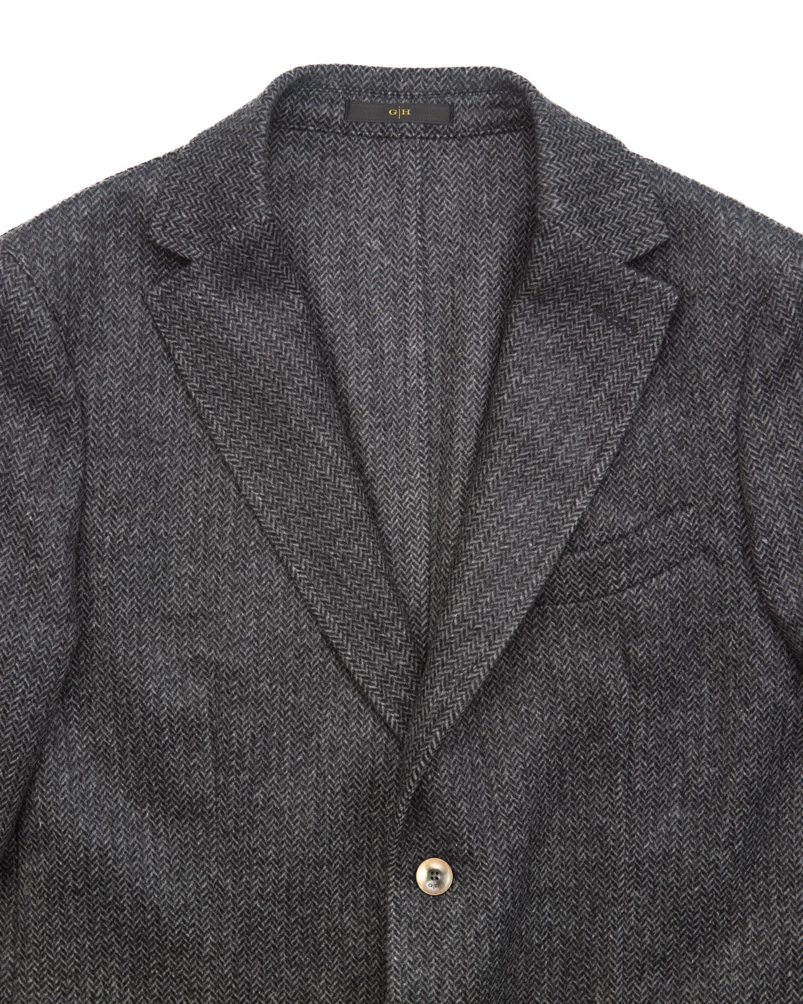 Blazer in Grey Herringbone Wool - Image 2