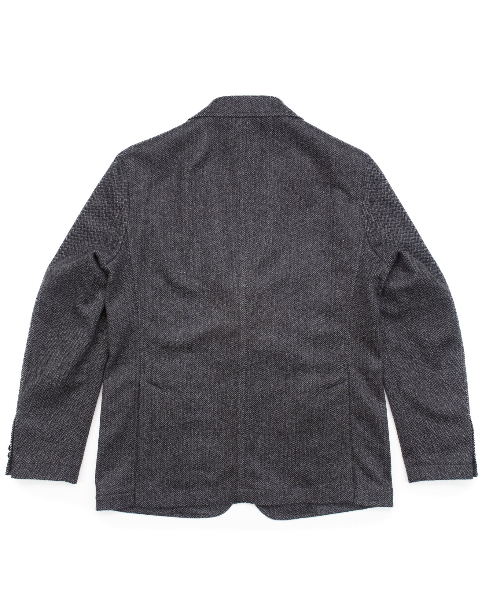 Blazer in Grey Herringbone Wool - Image 8