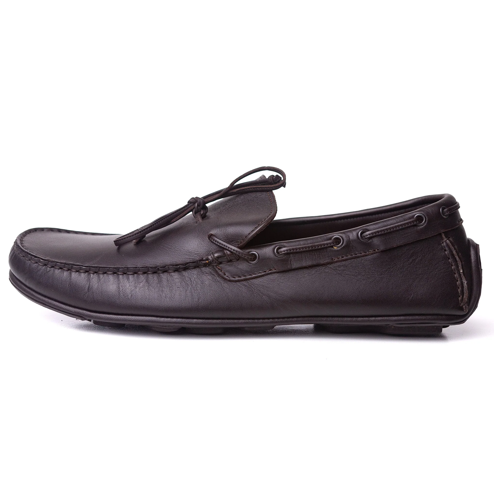 Brown Leather Moccasins #690 - Image 2