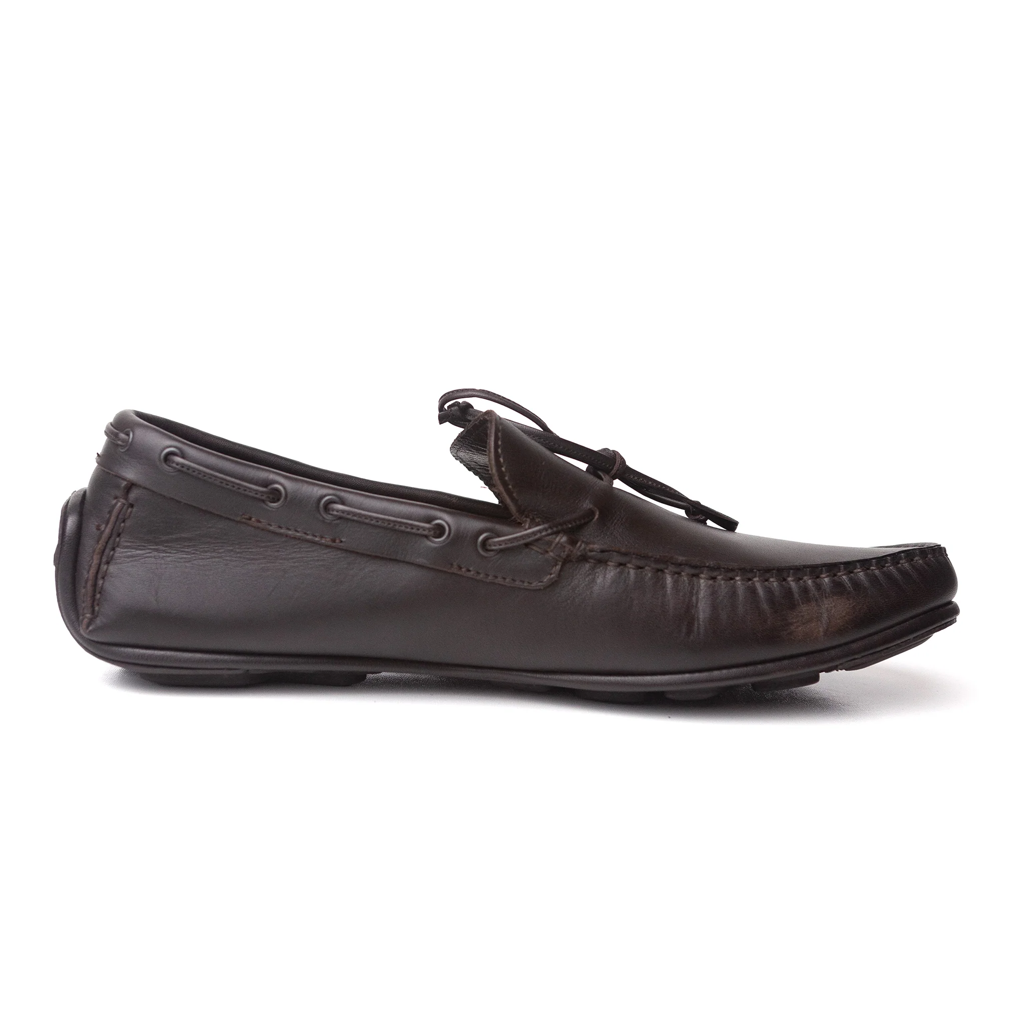 Brown Leather Moccasins #690 - Image 4