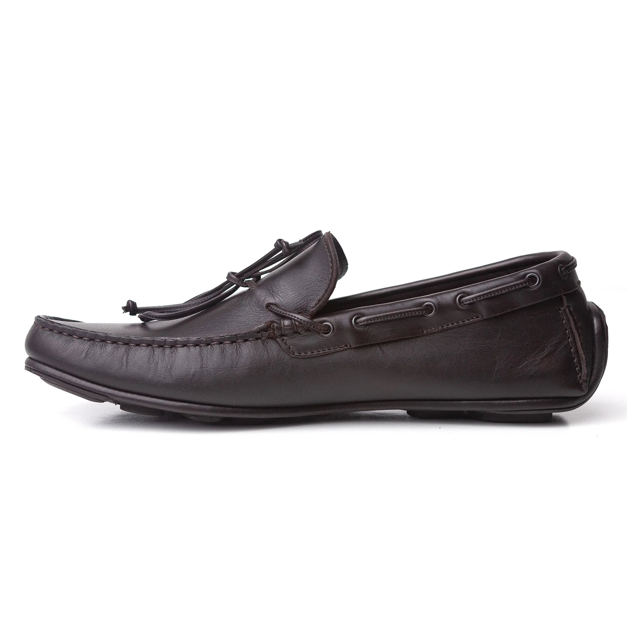 Brown Leather Moccasins #690 - Image 5
