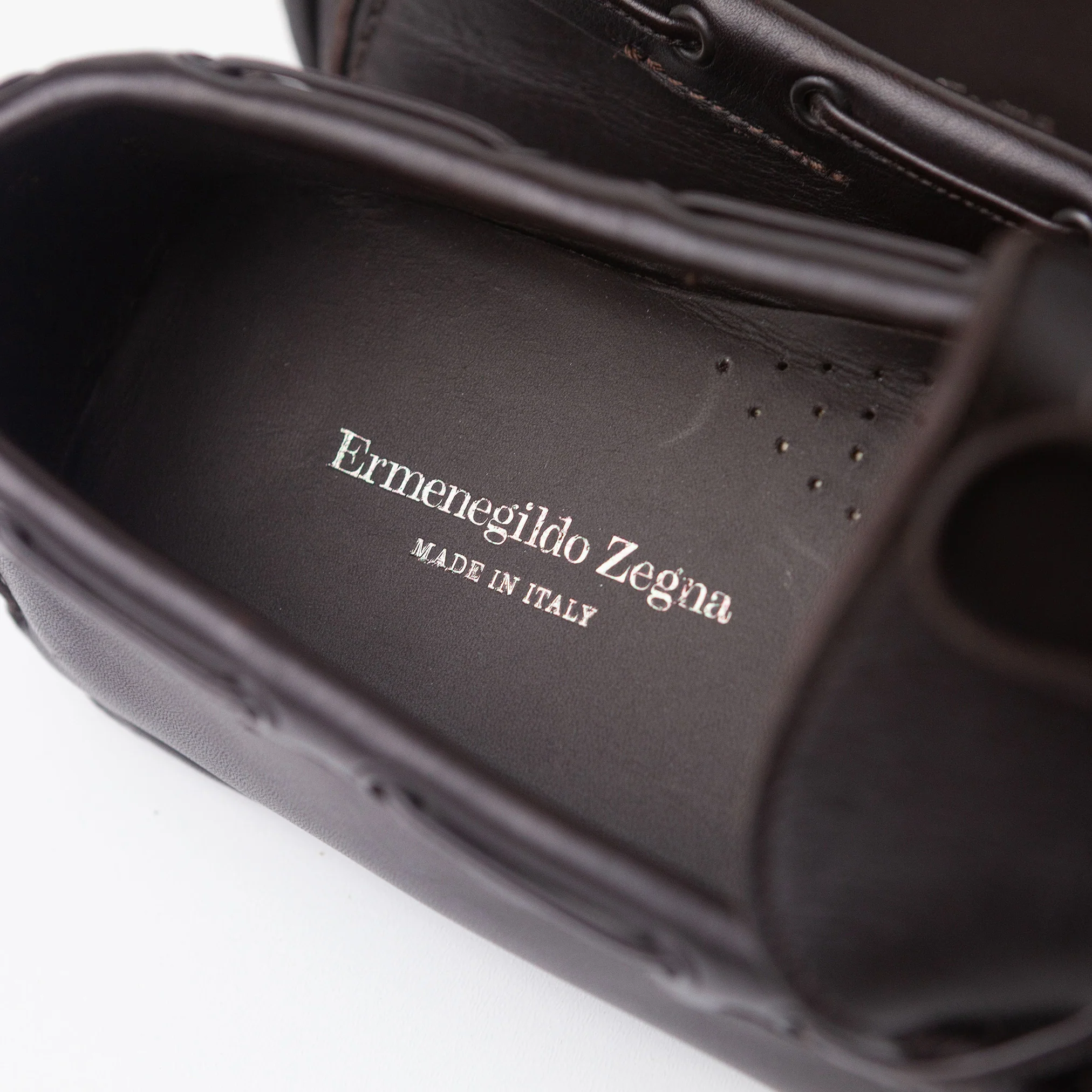 Brown Leather Moccasins #690 - Image 6