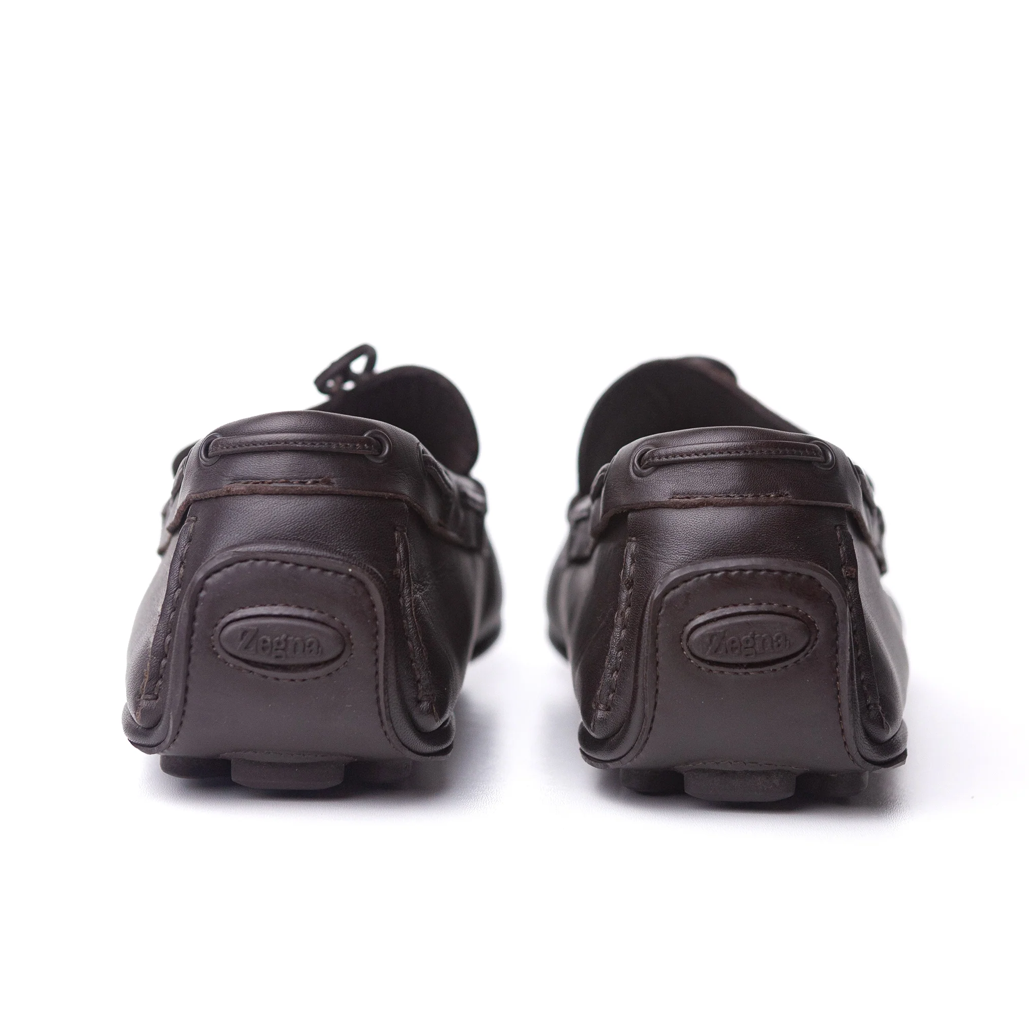 Brown Leather Moccasins #690 - Image 8