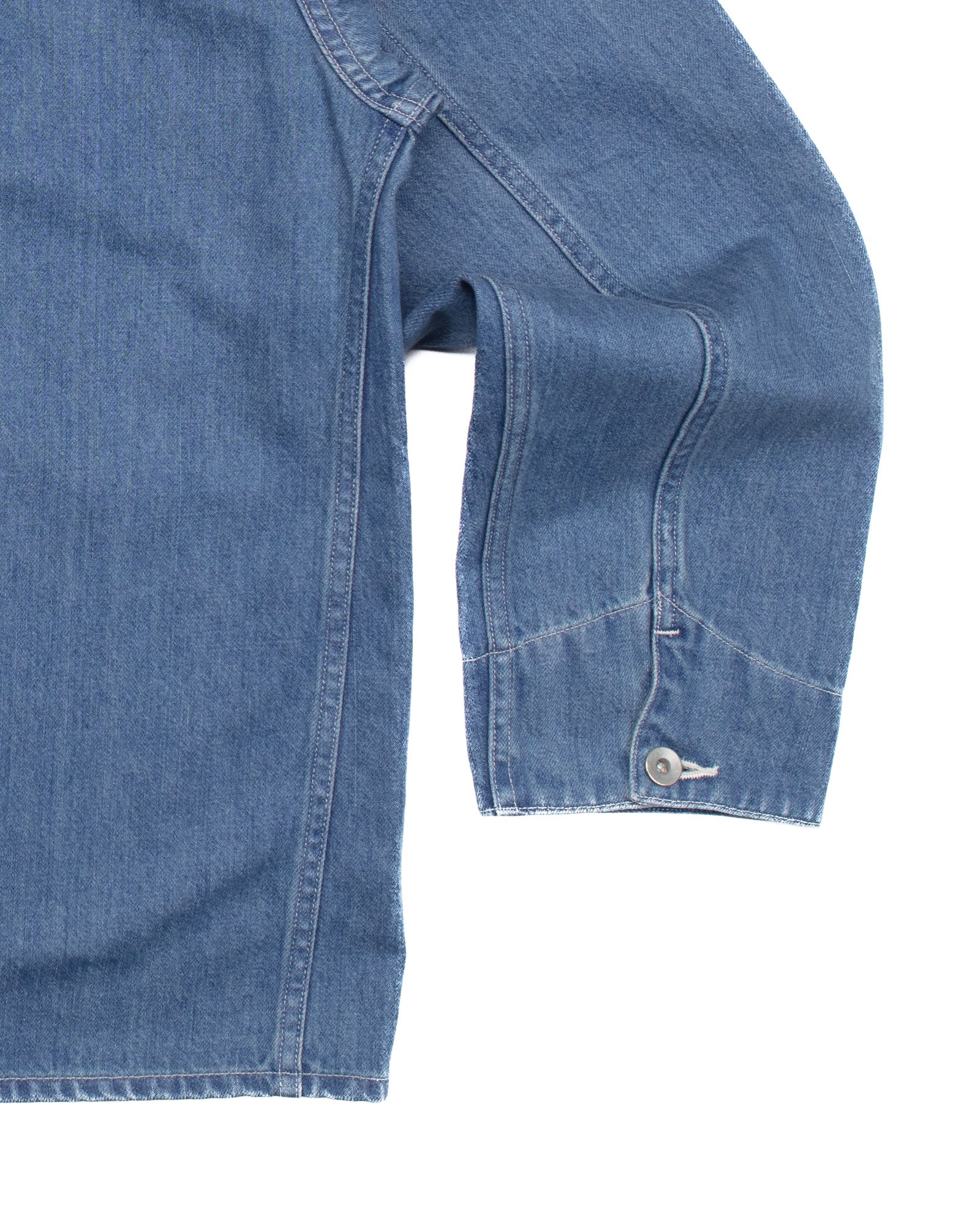 Coverall Denim Jacket in Indigo Bleach #1541 - Image 3