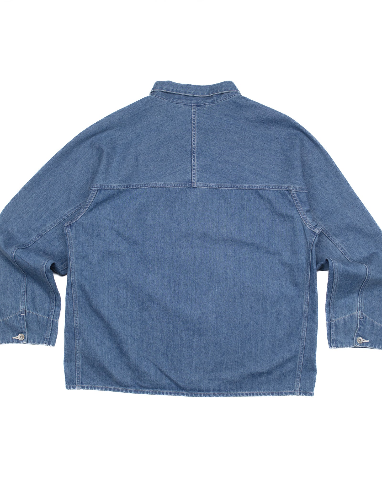 Coverall Denim Jacket in Indigo Bleach #1541 - Image 4