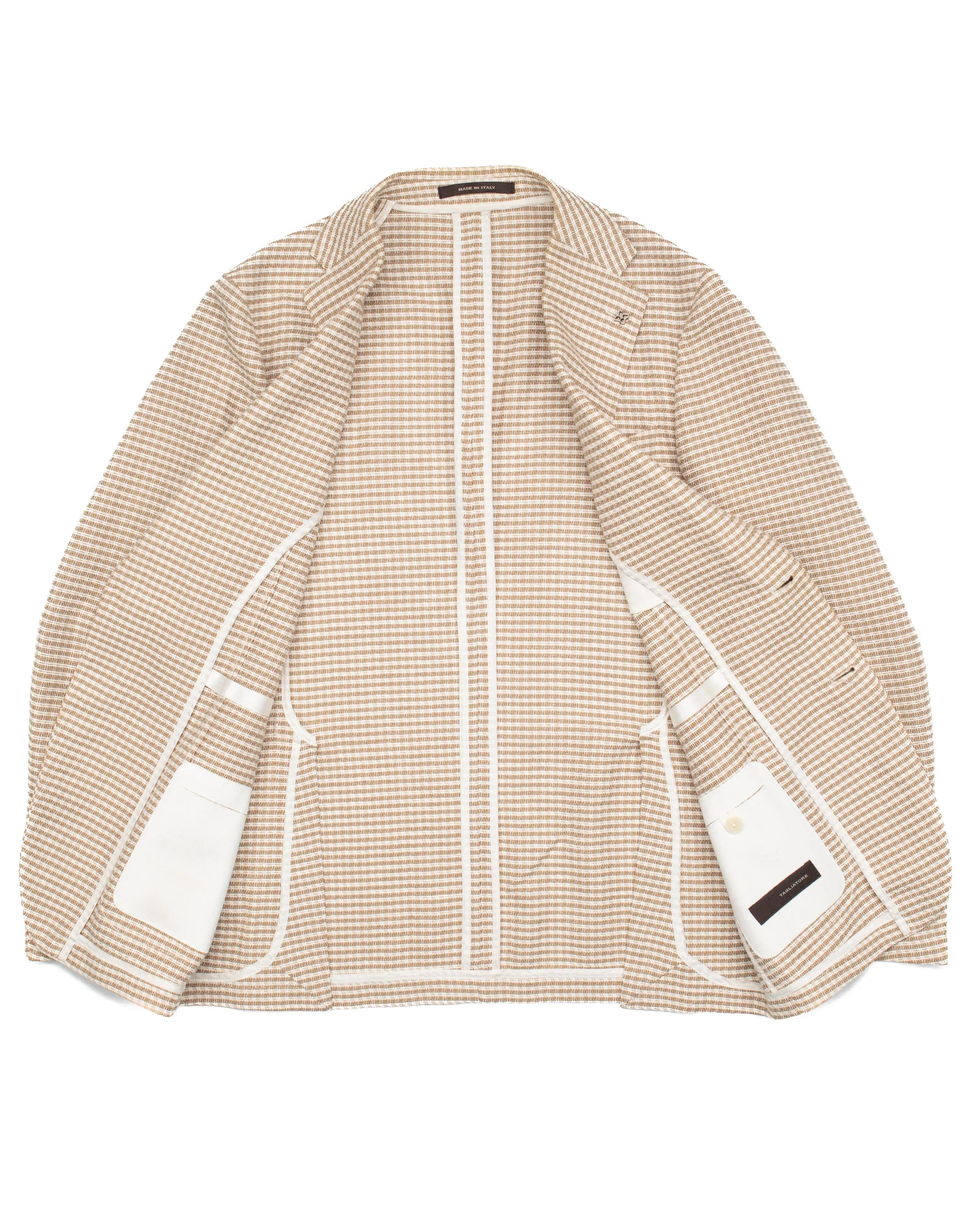 'Dakar' Checked Blazer in Beige #1603 - Image 5