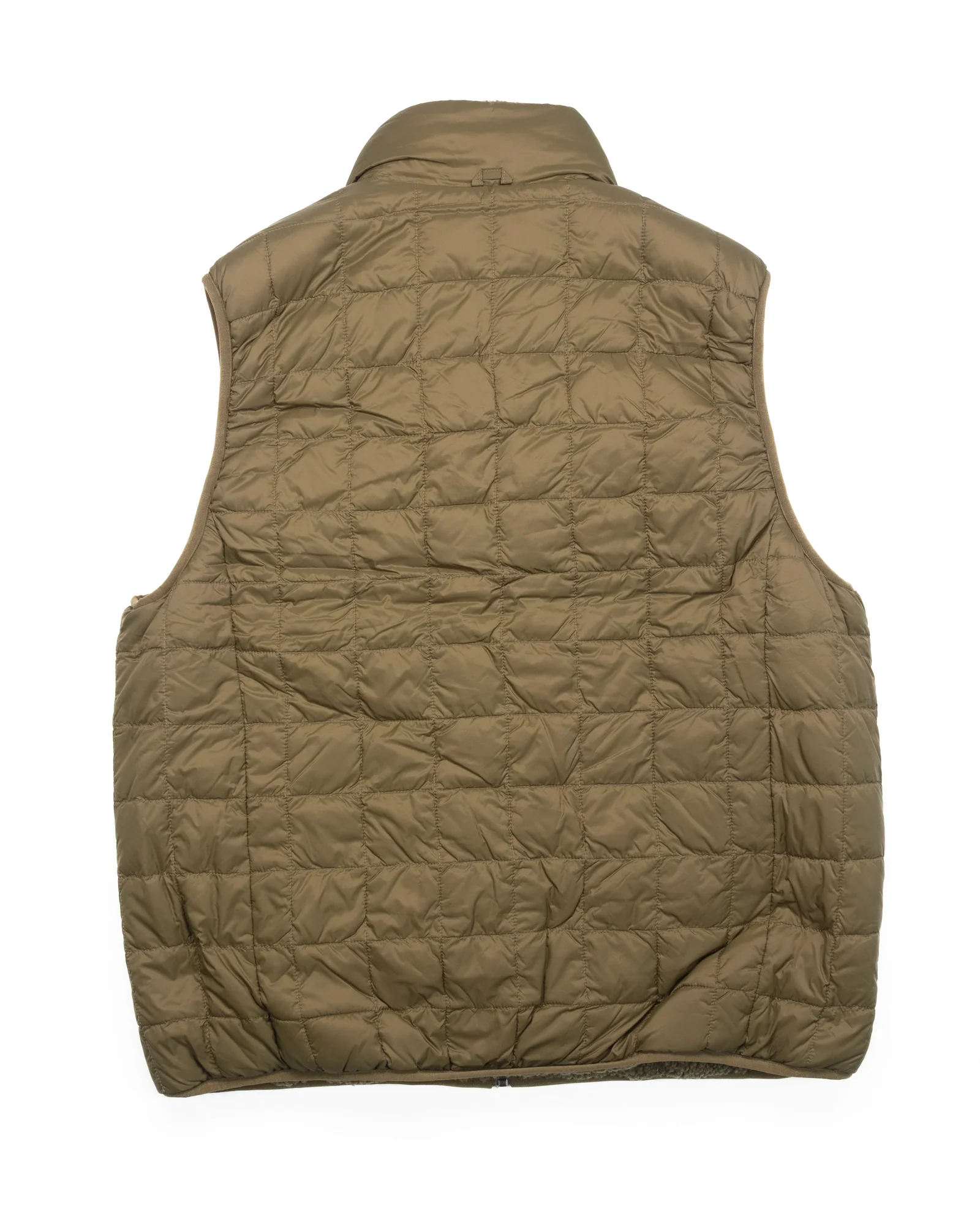 Down Reversible Vest in Olive #1482 - Image 3