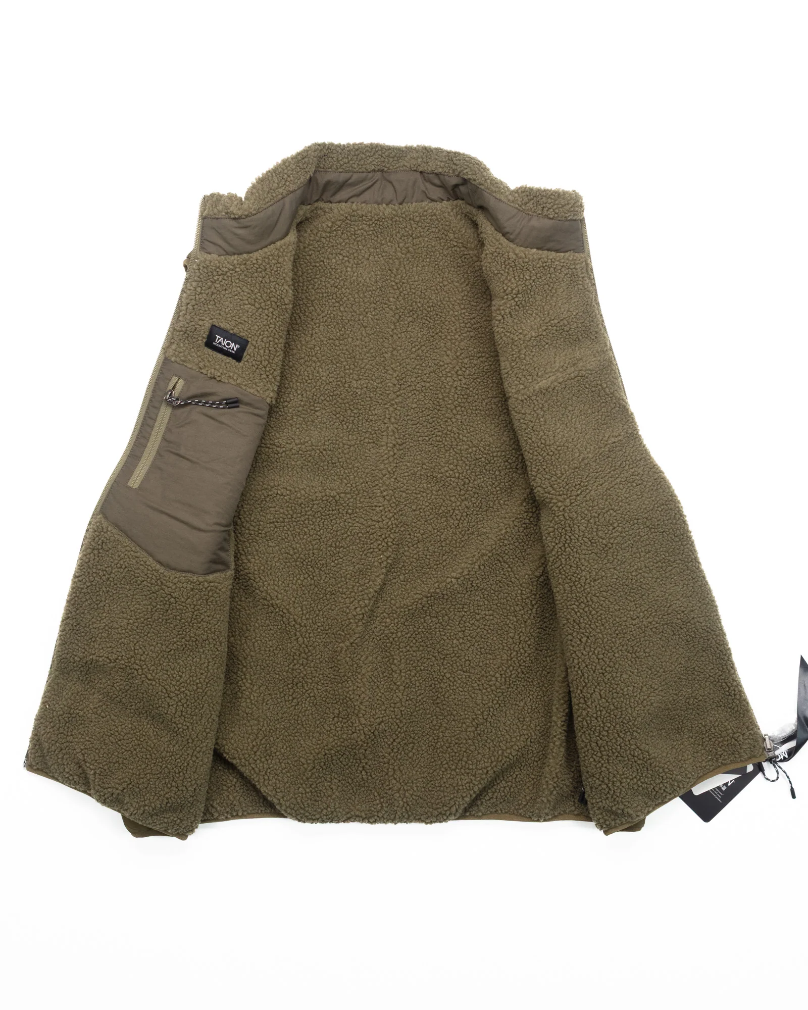 Down Reversible Vest in Olive #1482 - Image 4