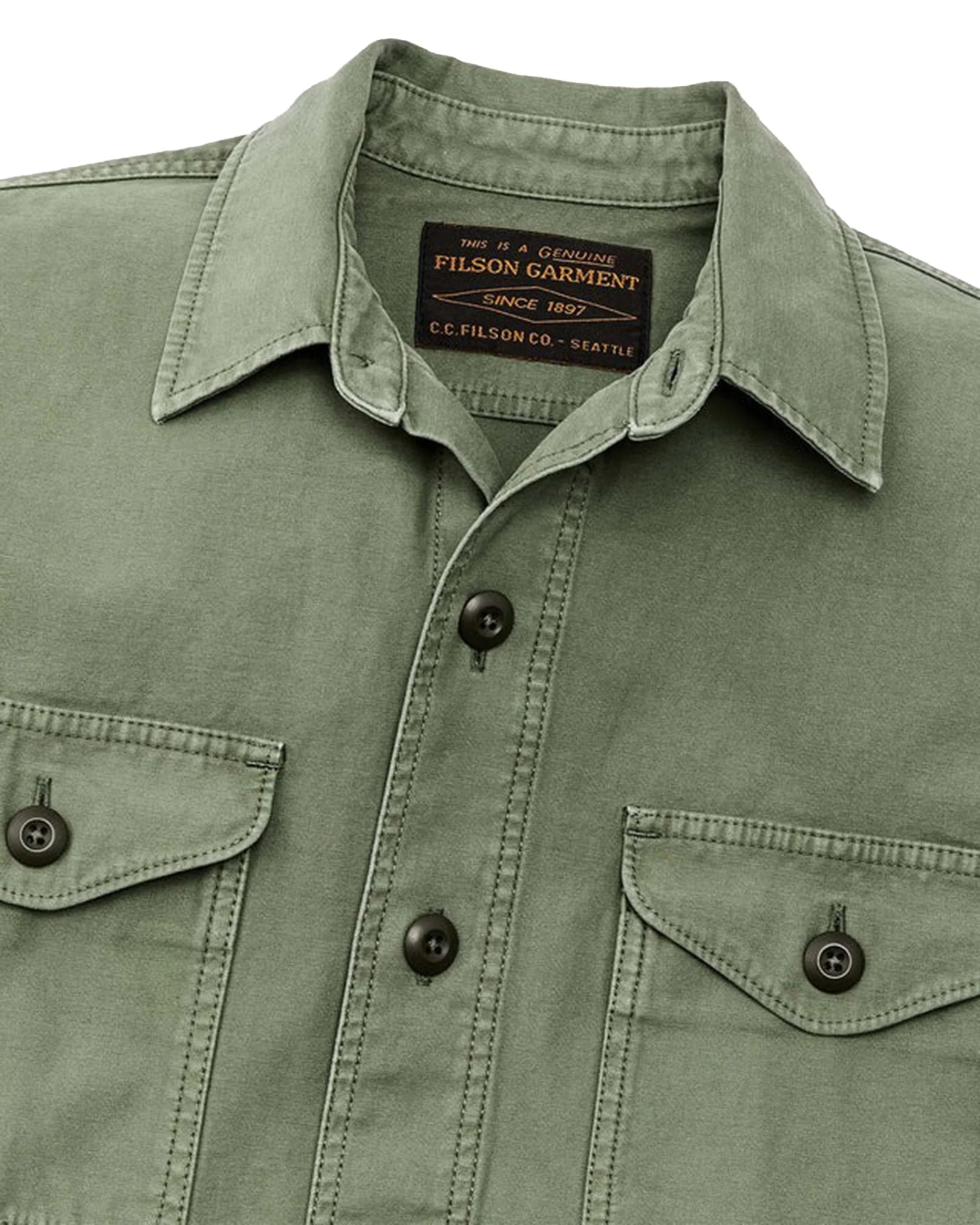Field Jac-Shirt in Washed Fatigue Green - Image 4