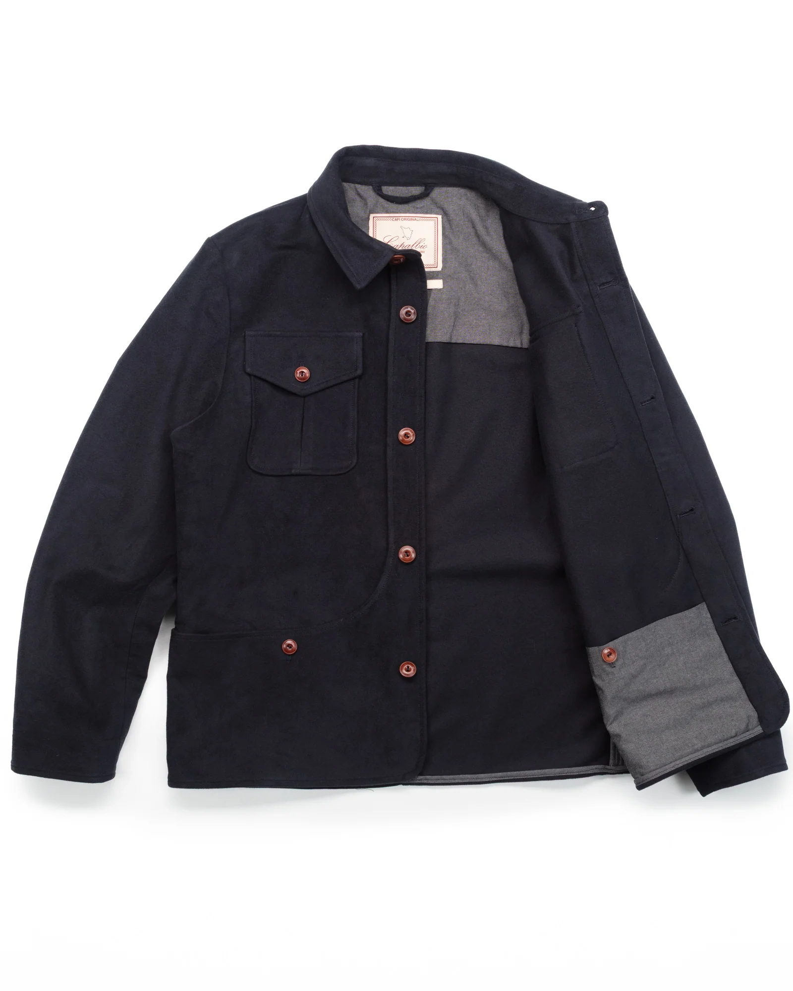 Fioravan Iconic Jacket in Navy Moleskin - Image 5