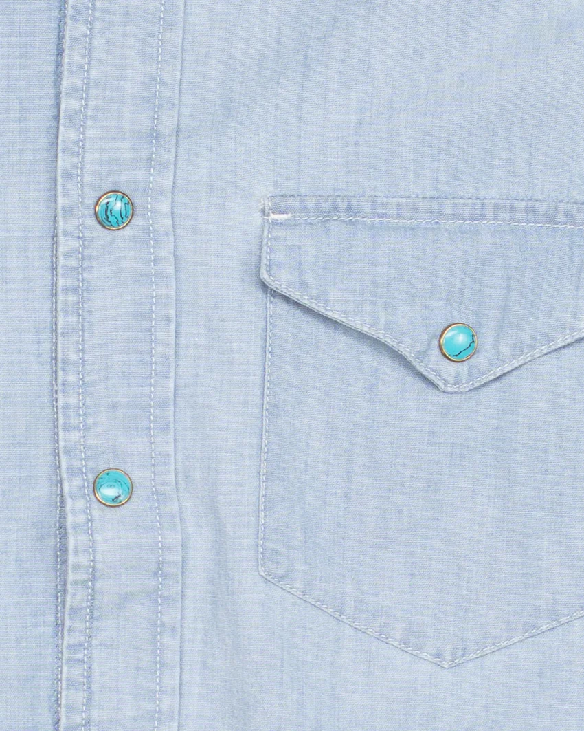 Flagstaff Shirt in Light Chambray - Image 4