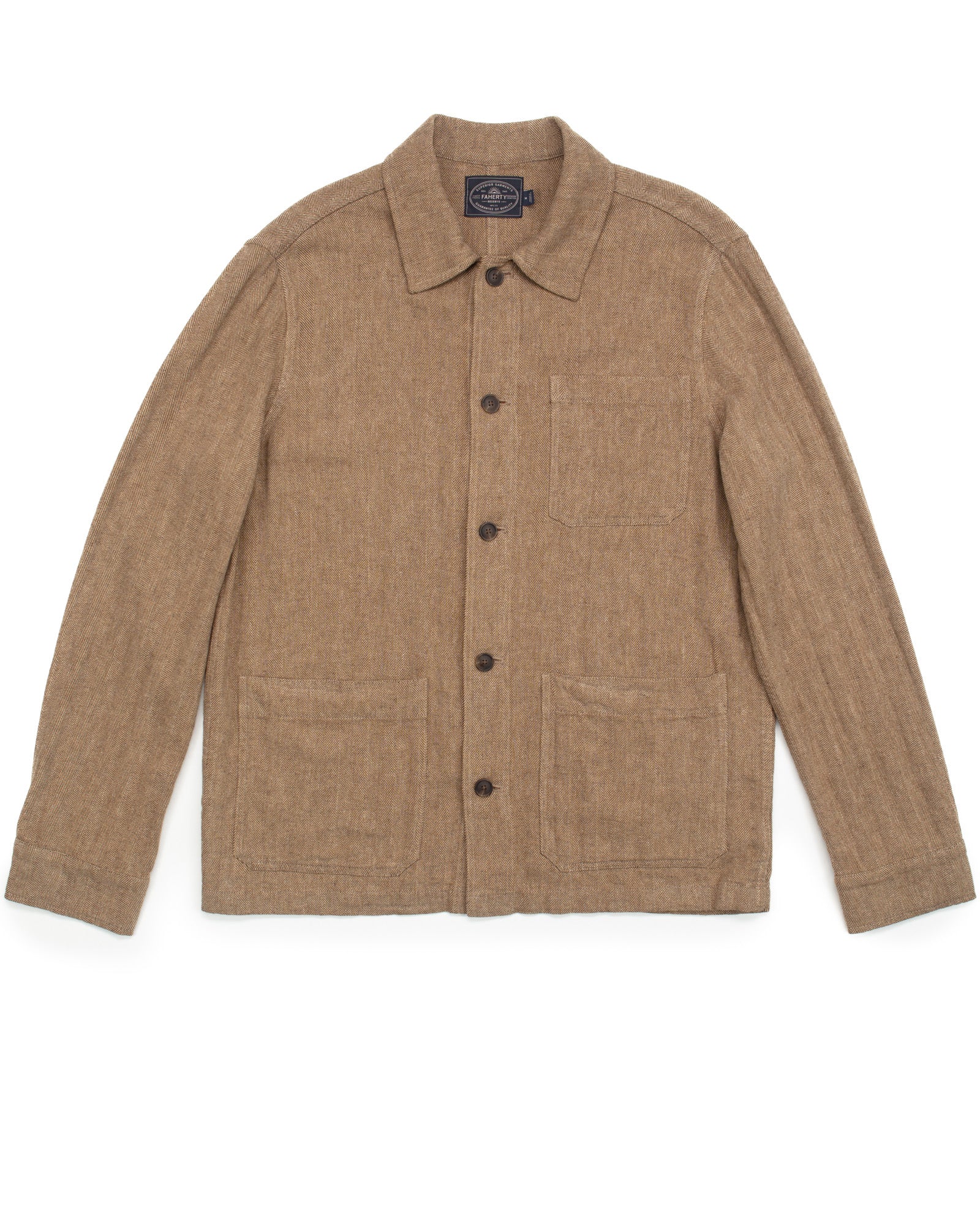 Studio Jacket in Khaki Herringbone