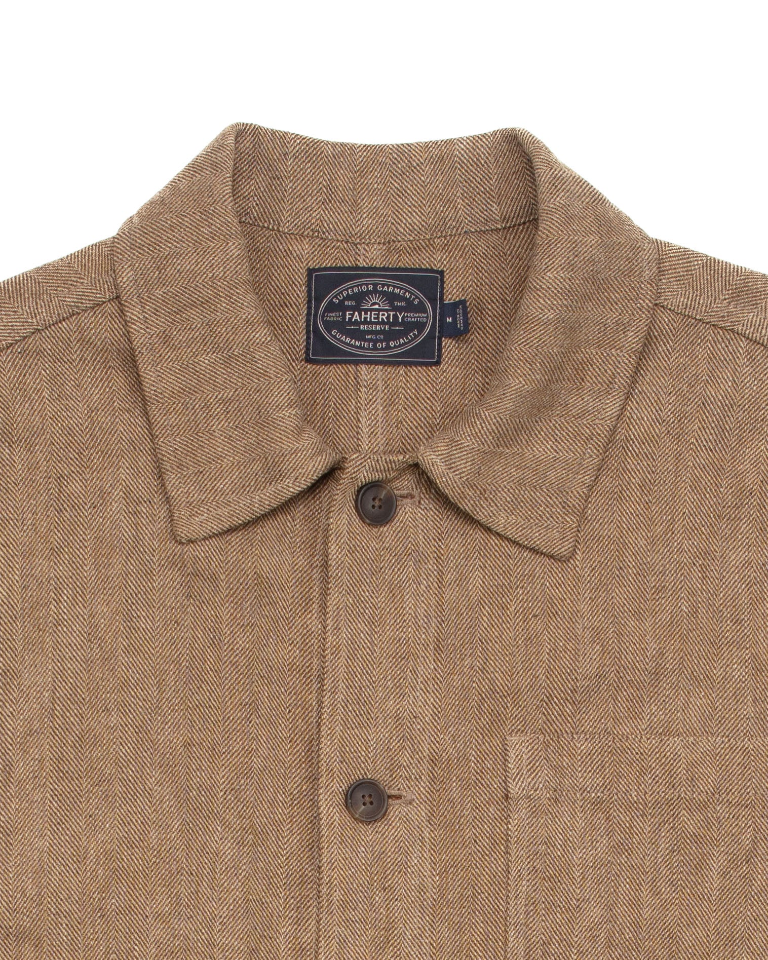 Studio Jacket in Khaki Herringbone - Image 3