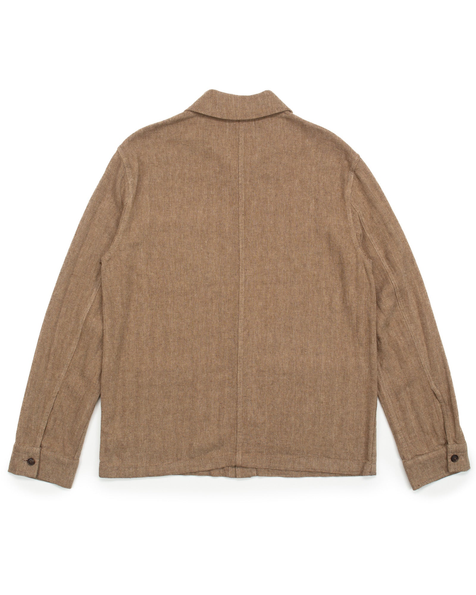 Studio Jacket in Khaki Herringbone - Image 6