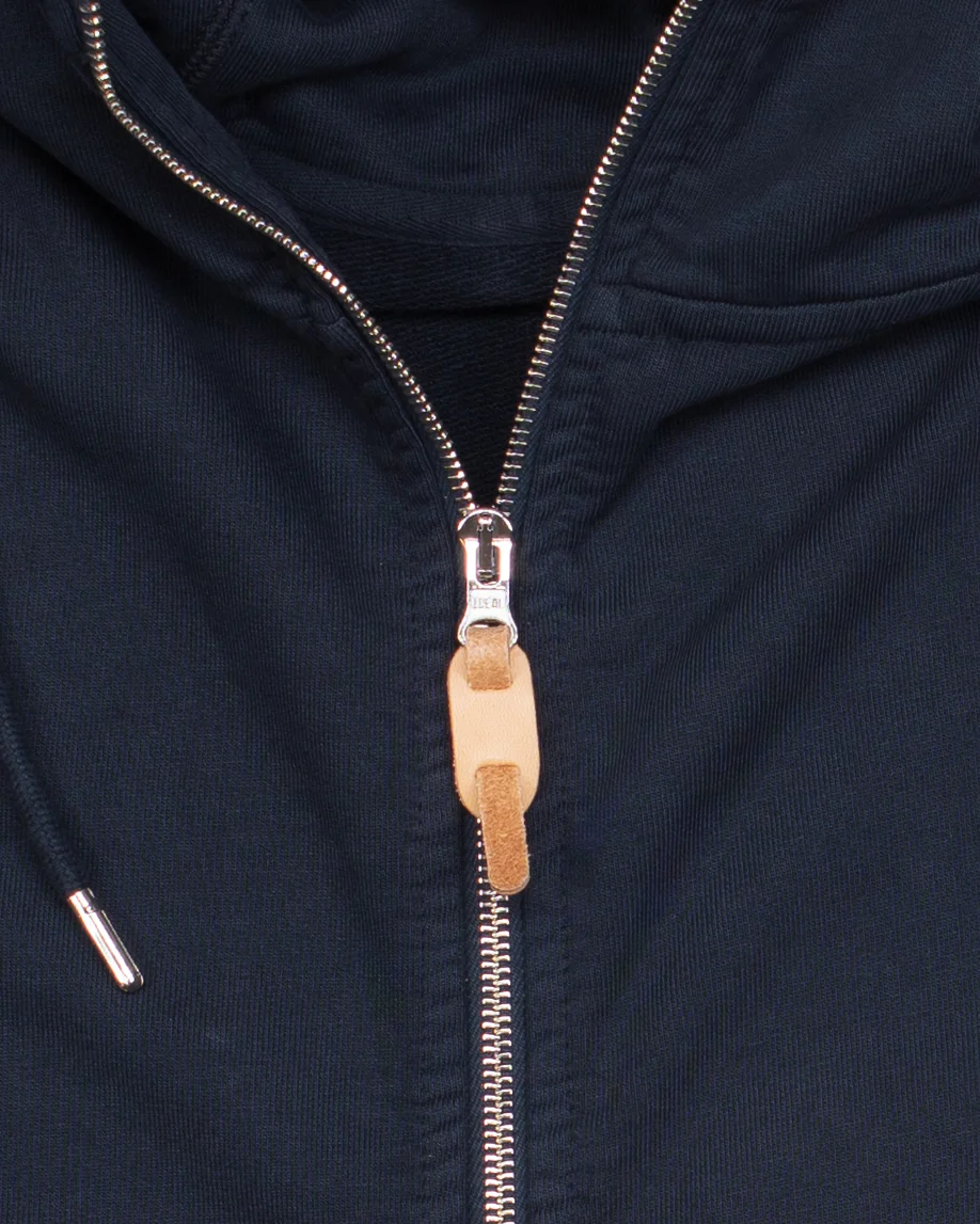 Hooded Full Zip Sweatshirt F203 in Navy - Image 3