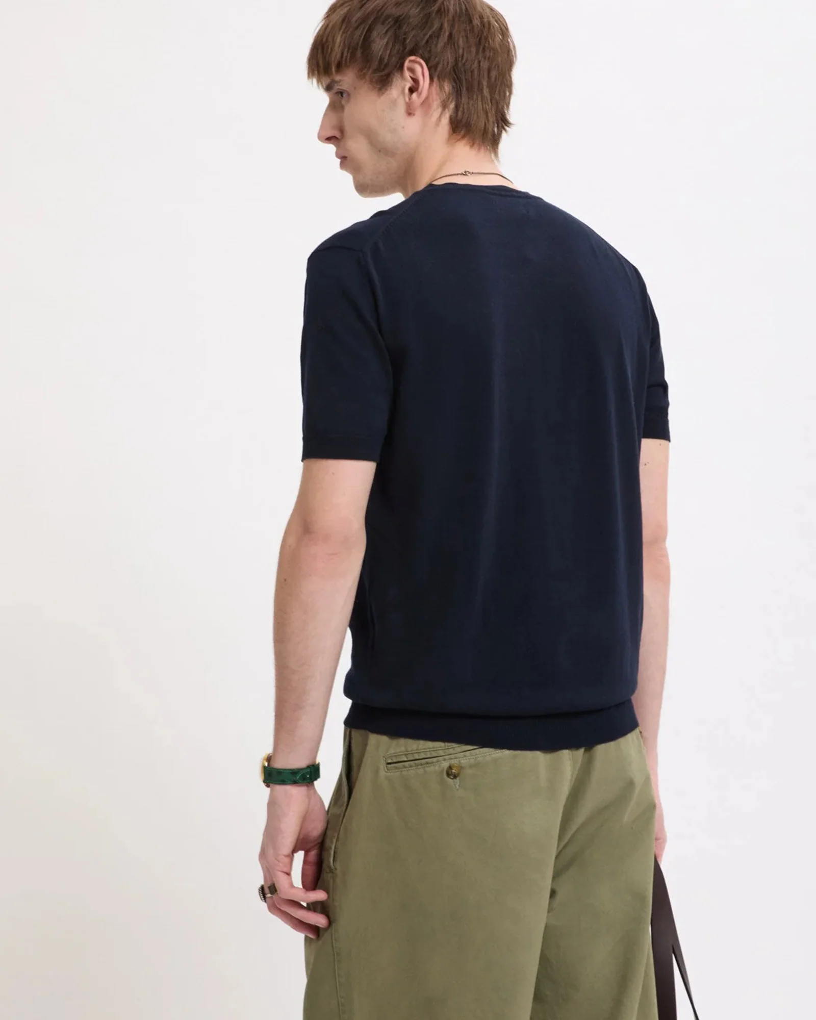 Knit Tee in Deep Blue - Image 6
