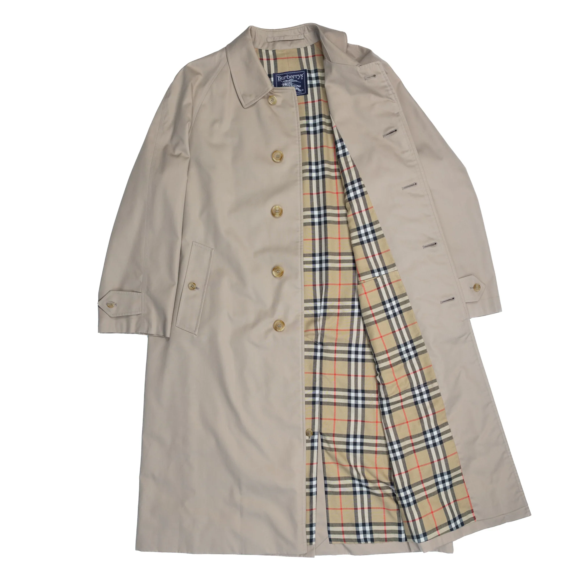 Long Gabardine Car Coat in Lichen #1216 - Image 2