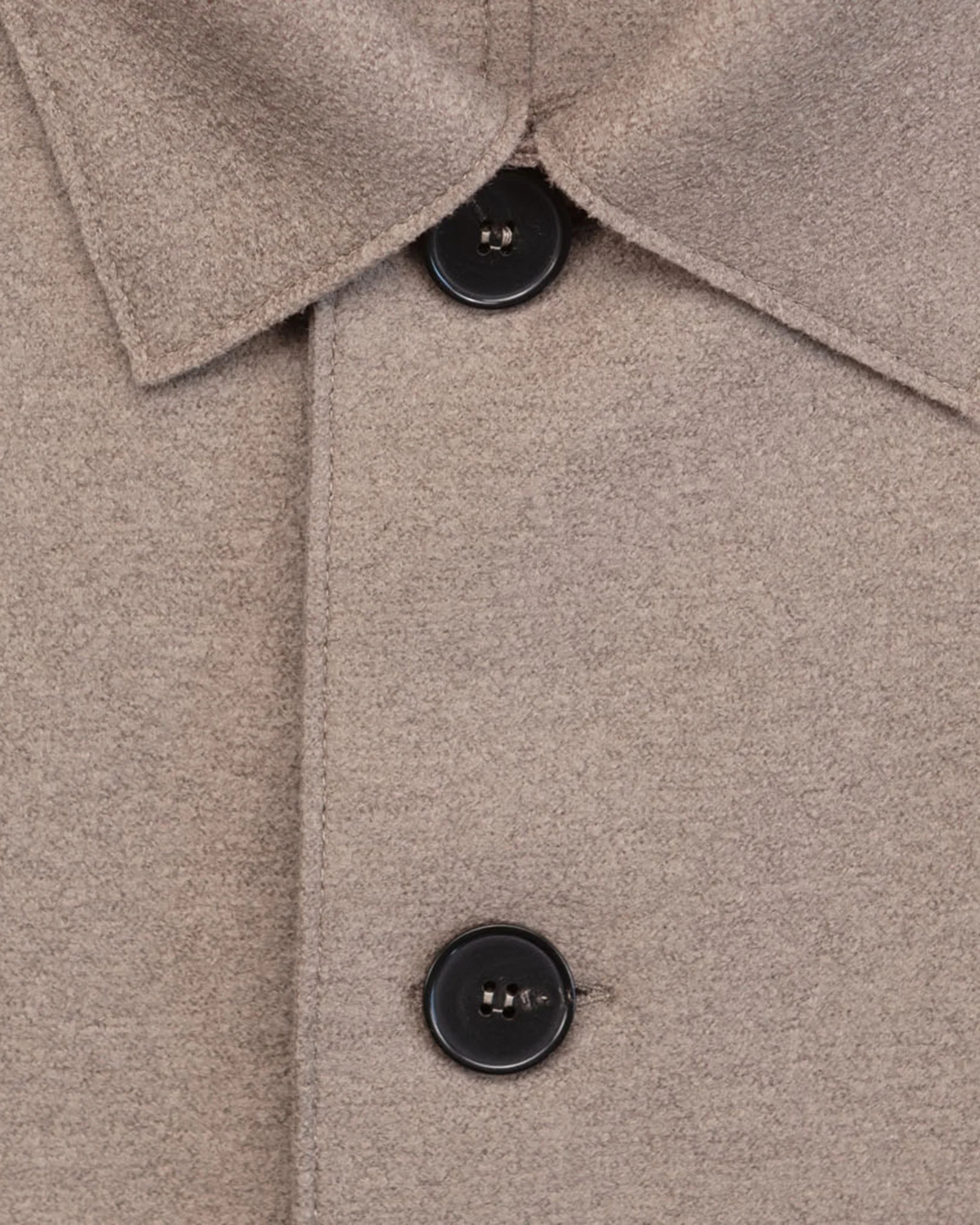 Mac Coat in Taupe Pressed Wool - Image 5