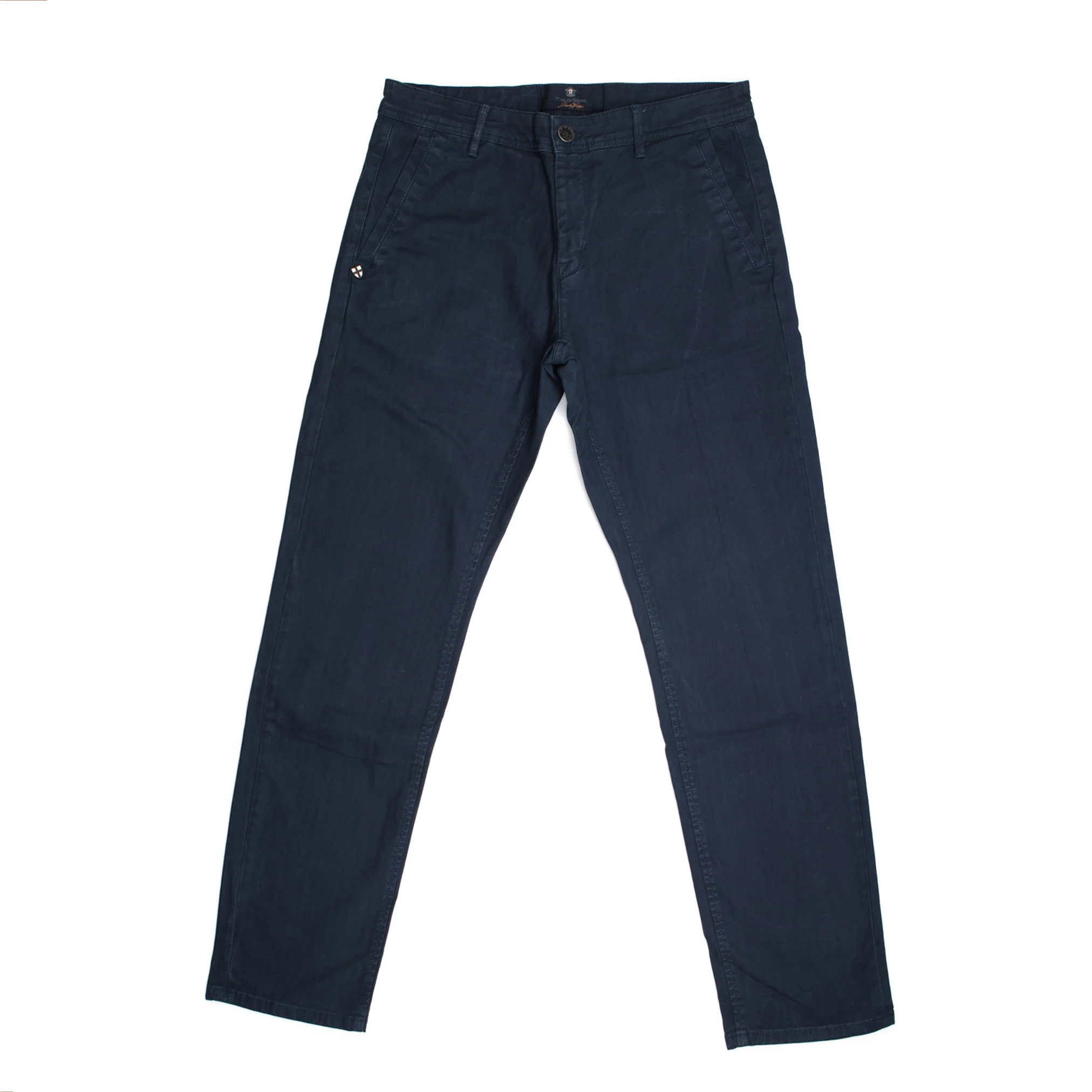 Menzo Solid Chinos in Navy #1012 - Image 2