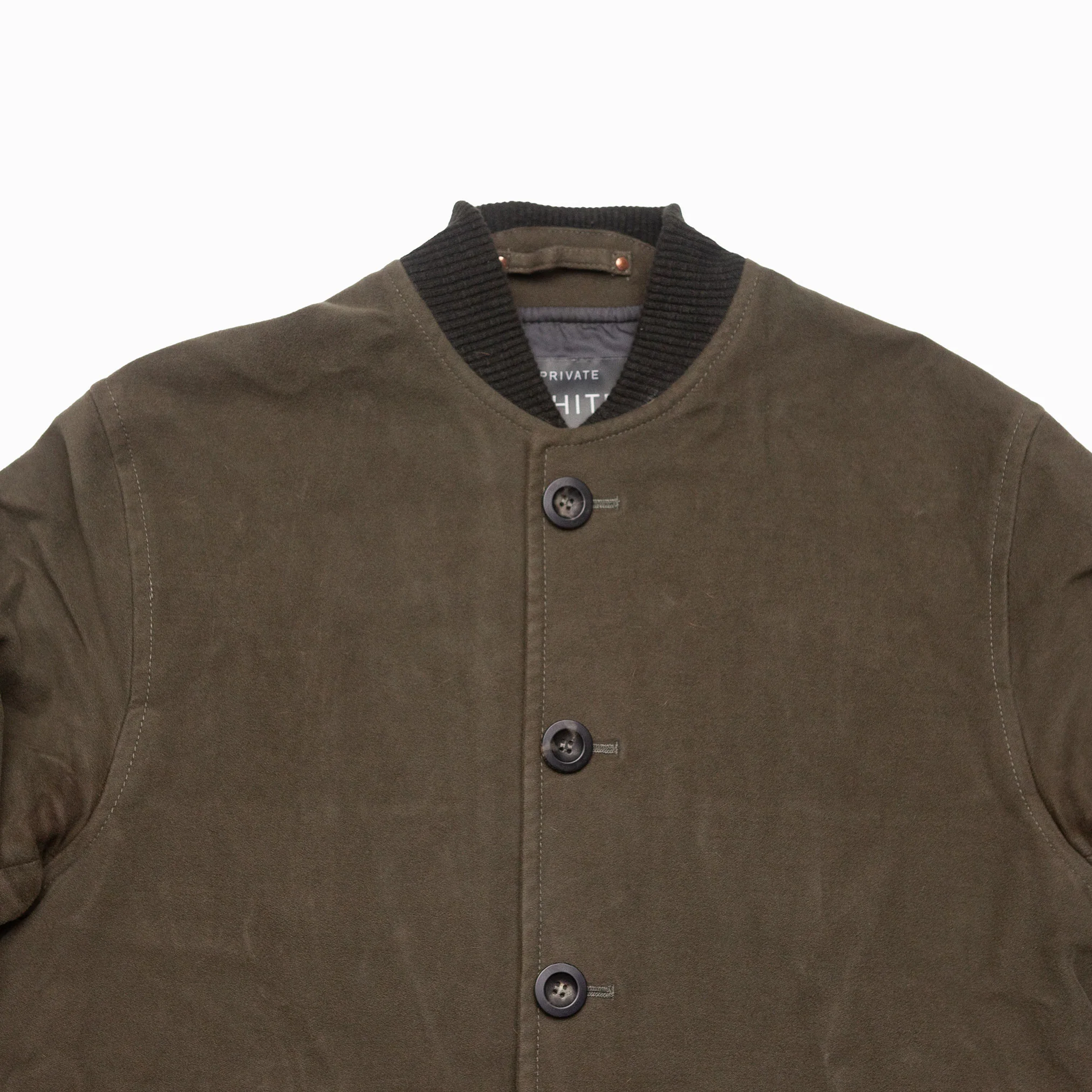 Moleskin Bomber in Taupe #711 - Image 2