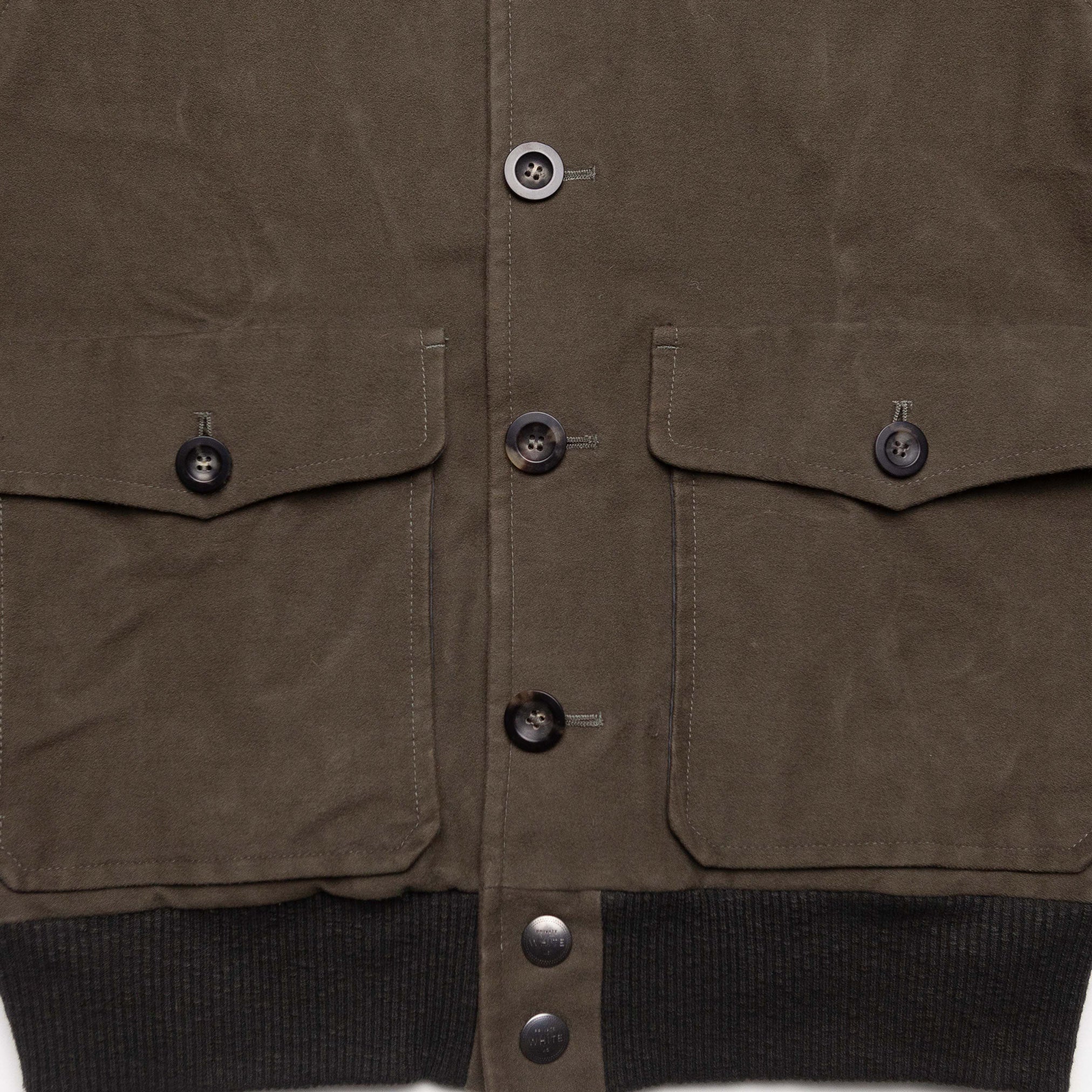 Moleskin Bomber in Taupe #711 - Image 3