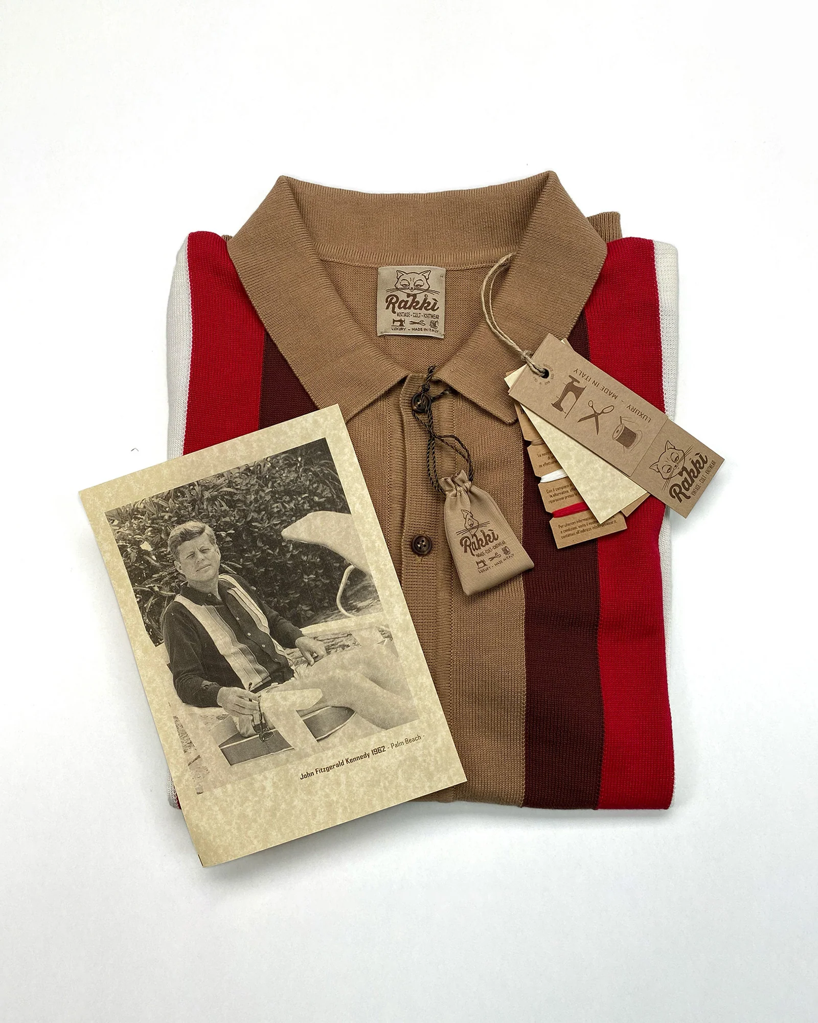 Mr President Polo Shirt in Camel - Image 4