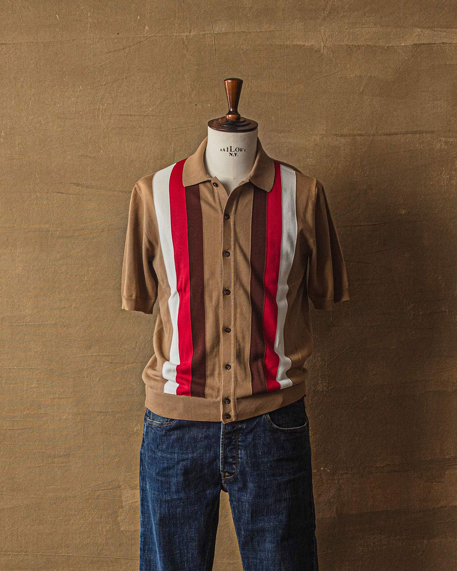 Mr President Polo Shirt in Camel - Image 5