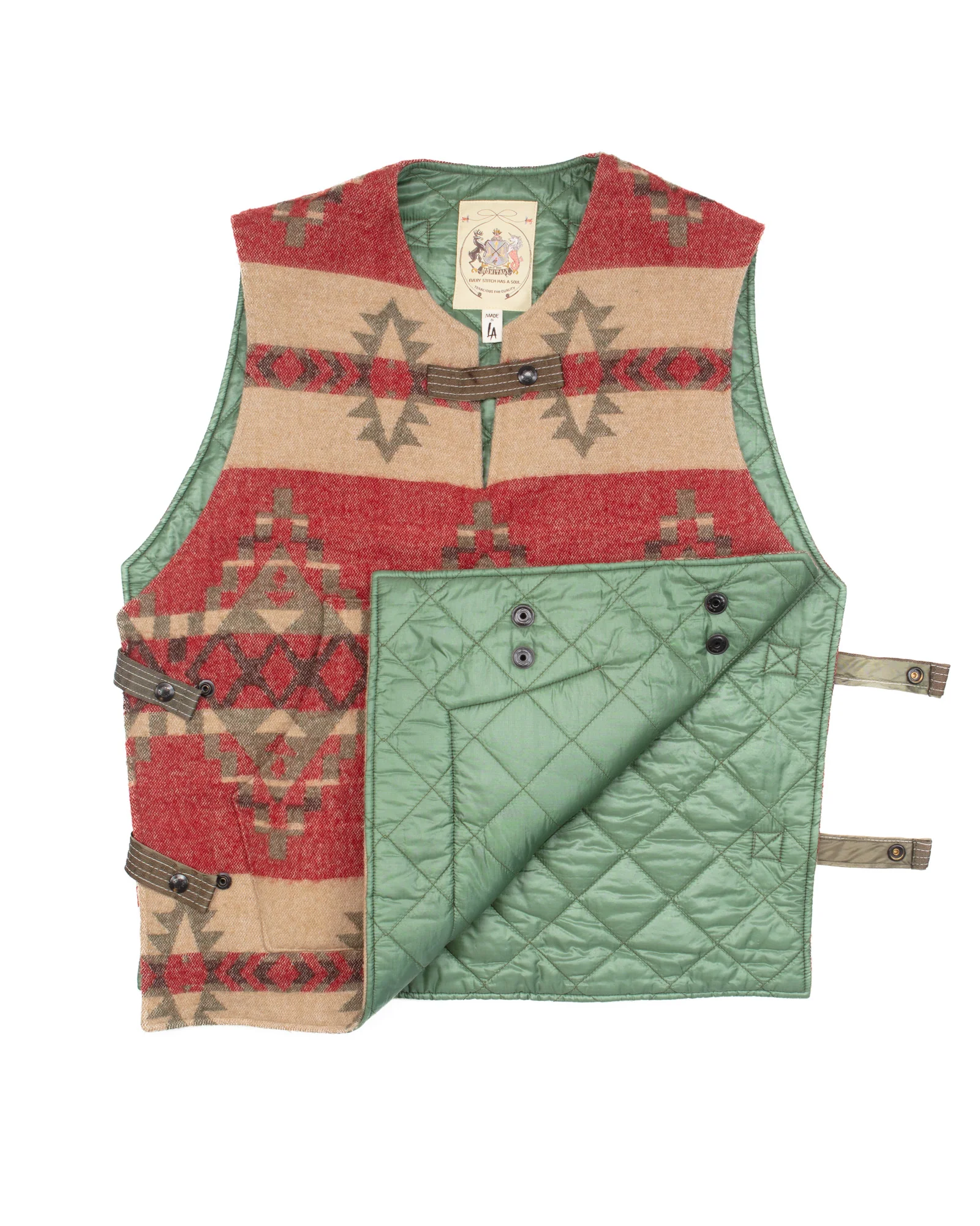 Navaho Blanket Padded Vest #1730 - Image 3