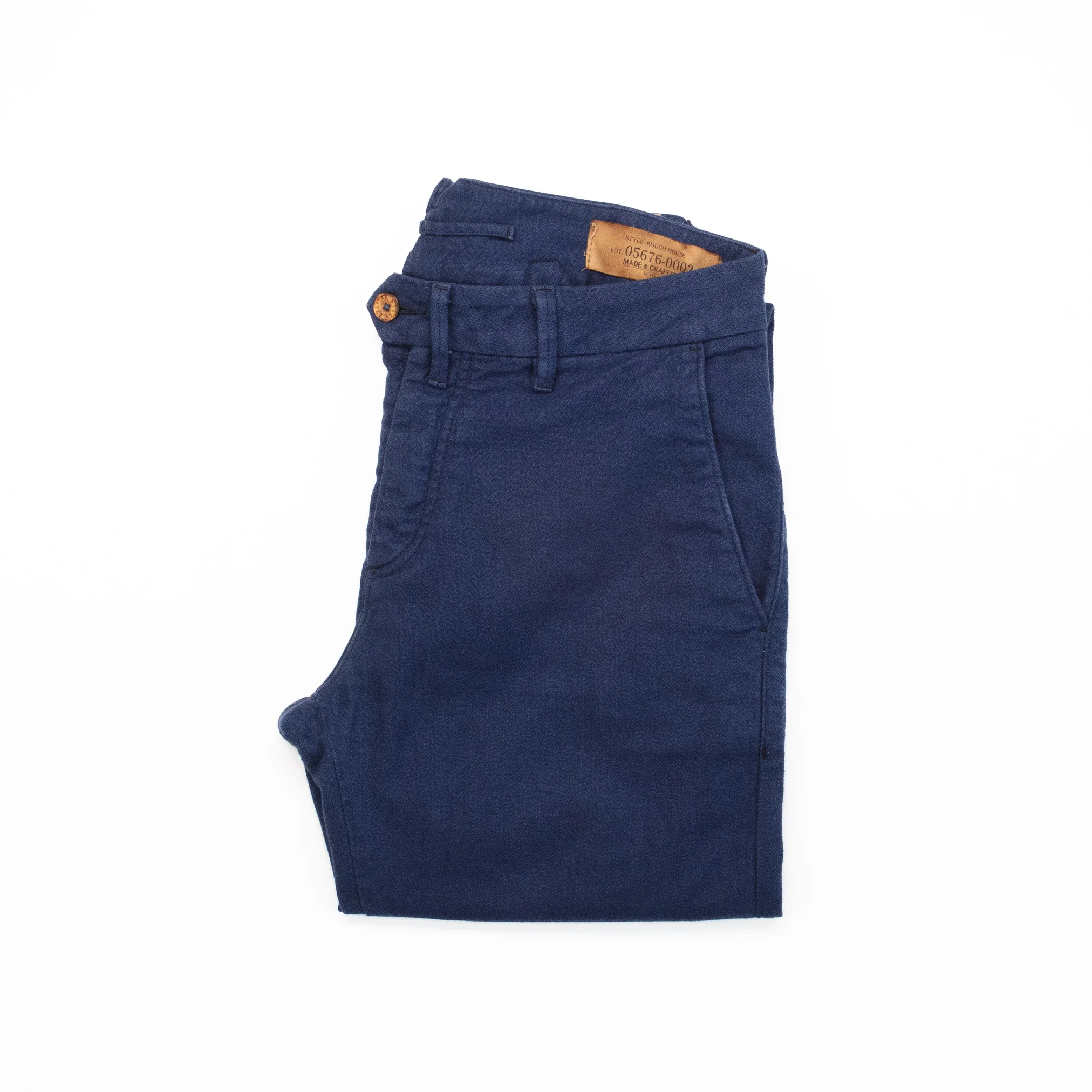Navy Herringbone Chinos #887