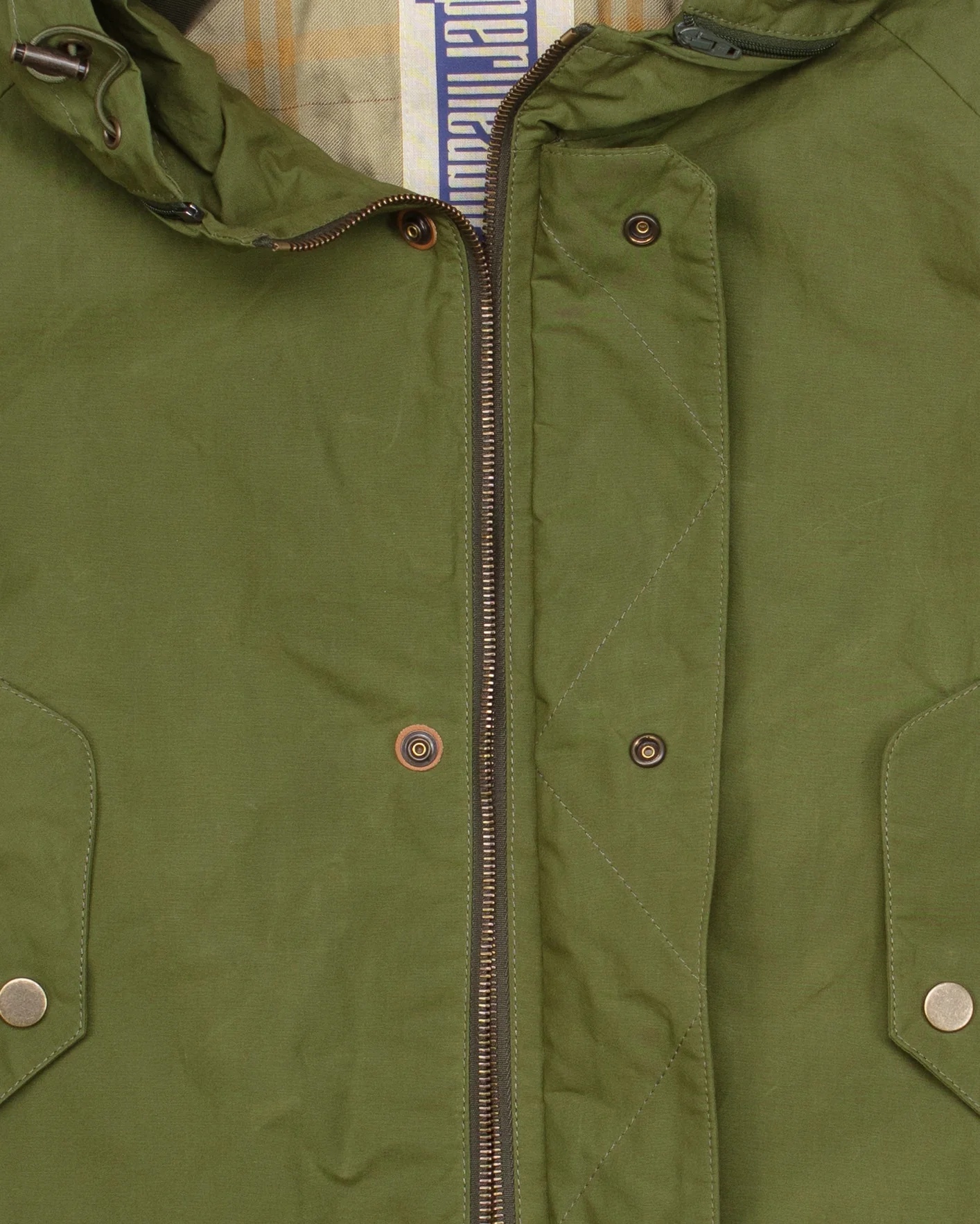 New Bob Short Parka in Forest Dry Wax - Image 4