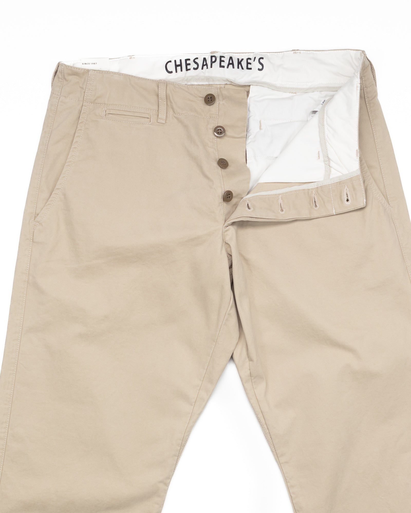 Officer Chinos in Sand Gabardine - Image 5