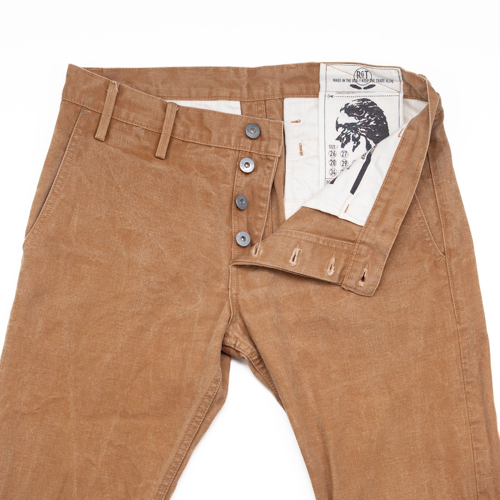 Officer Trousers in Tan #1234 - Image 2