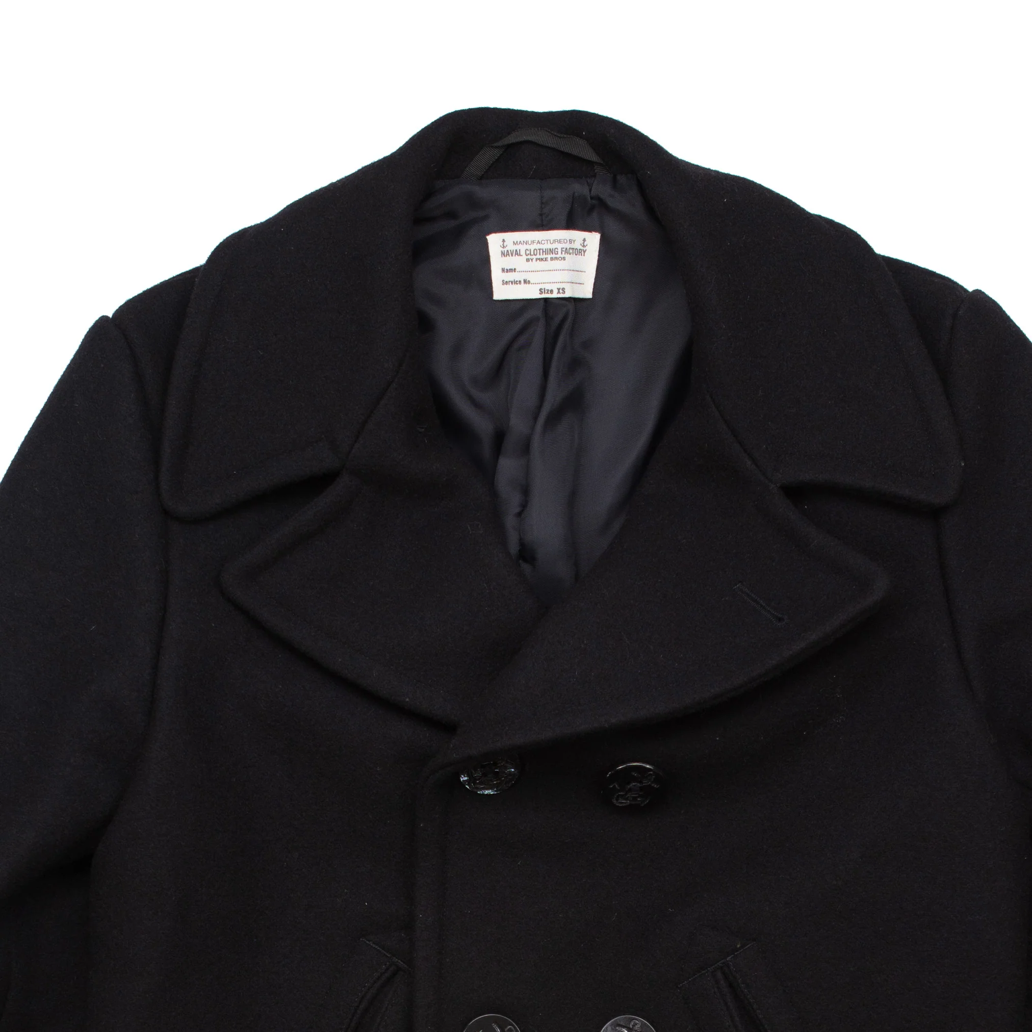 Pea Coat 1938 in Black Wool #1123 - Image 2