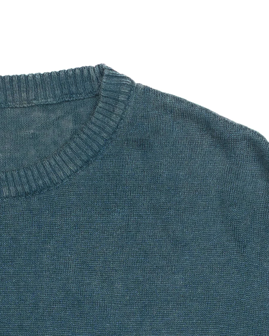 PL10 Short Sleeve Linen Crewneck in Oil - Image 3
