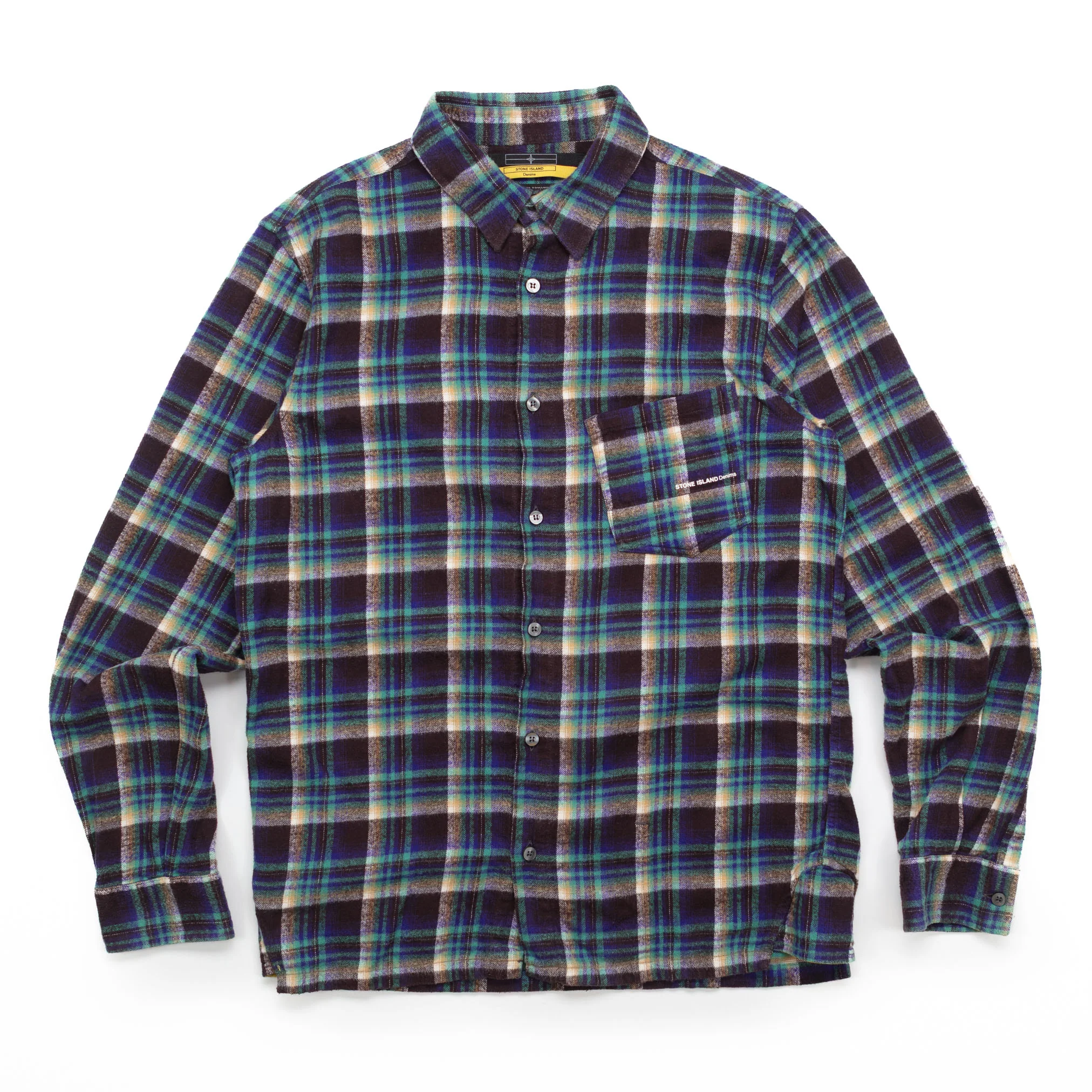 Plaid Brushed Flannel Shirt #1185