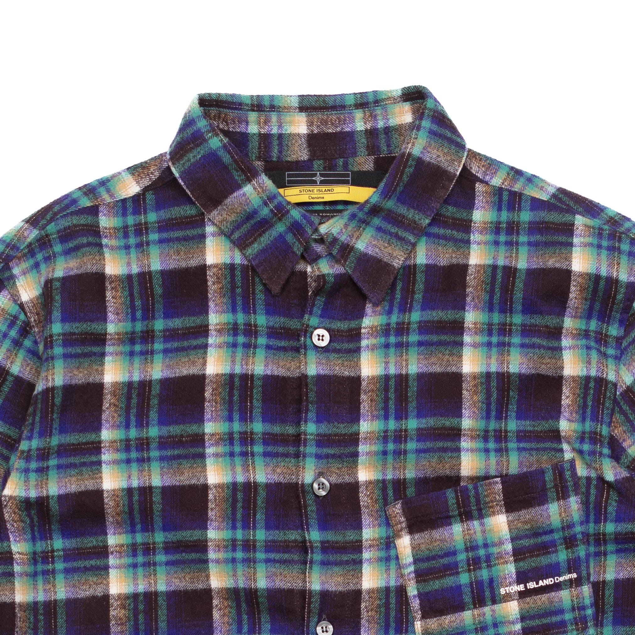 Plaid Brushed Flannel Shirt #1185 - Image 2