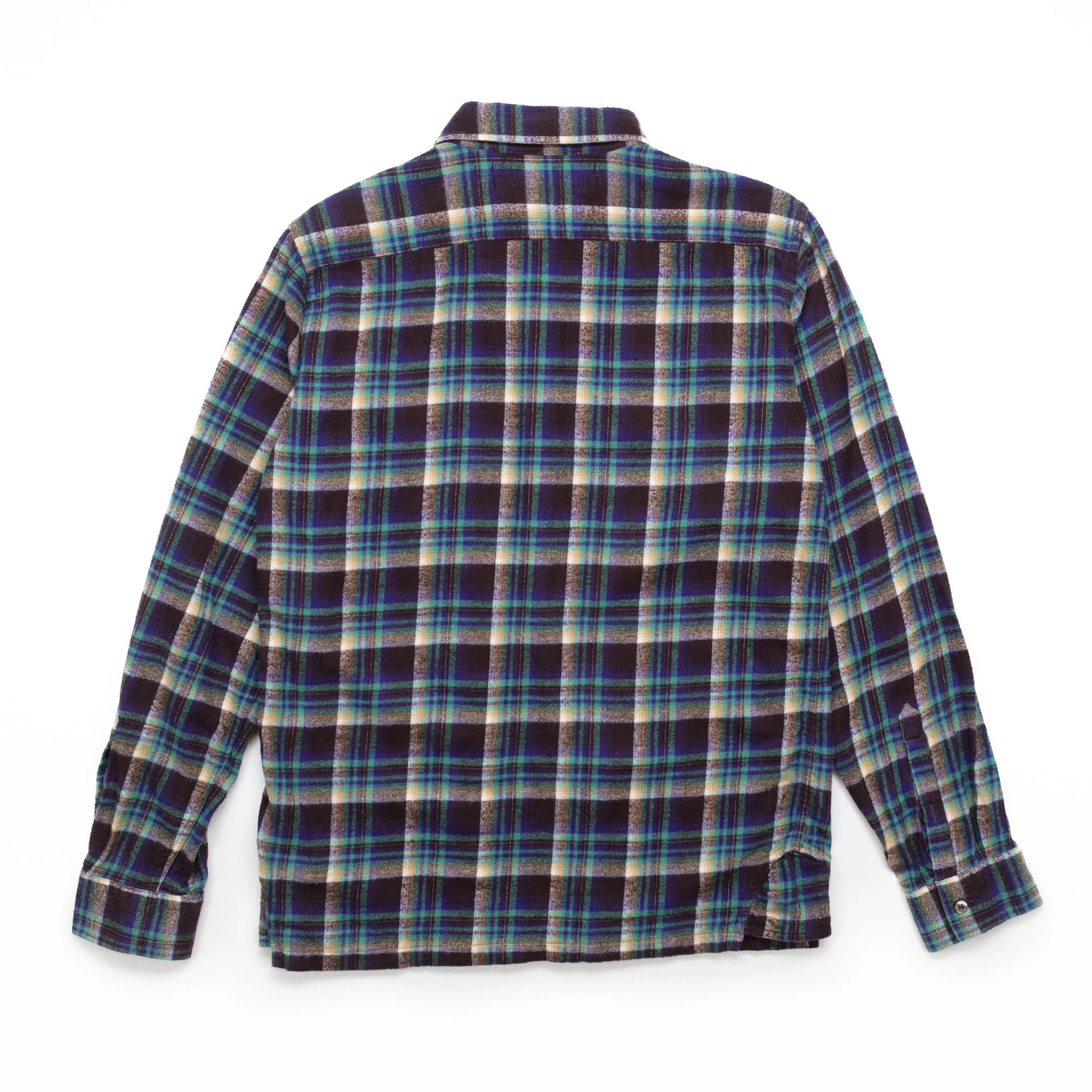 Plaid Brushed Flannel Shirt #1185 - Image 3