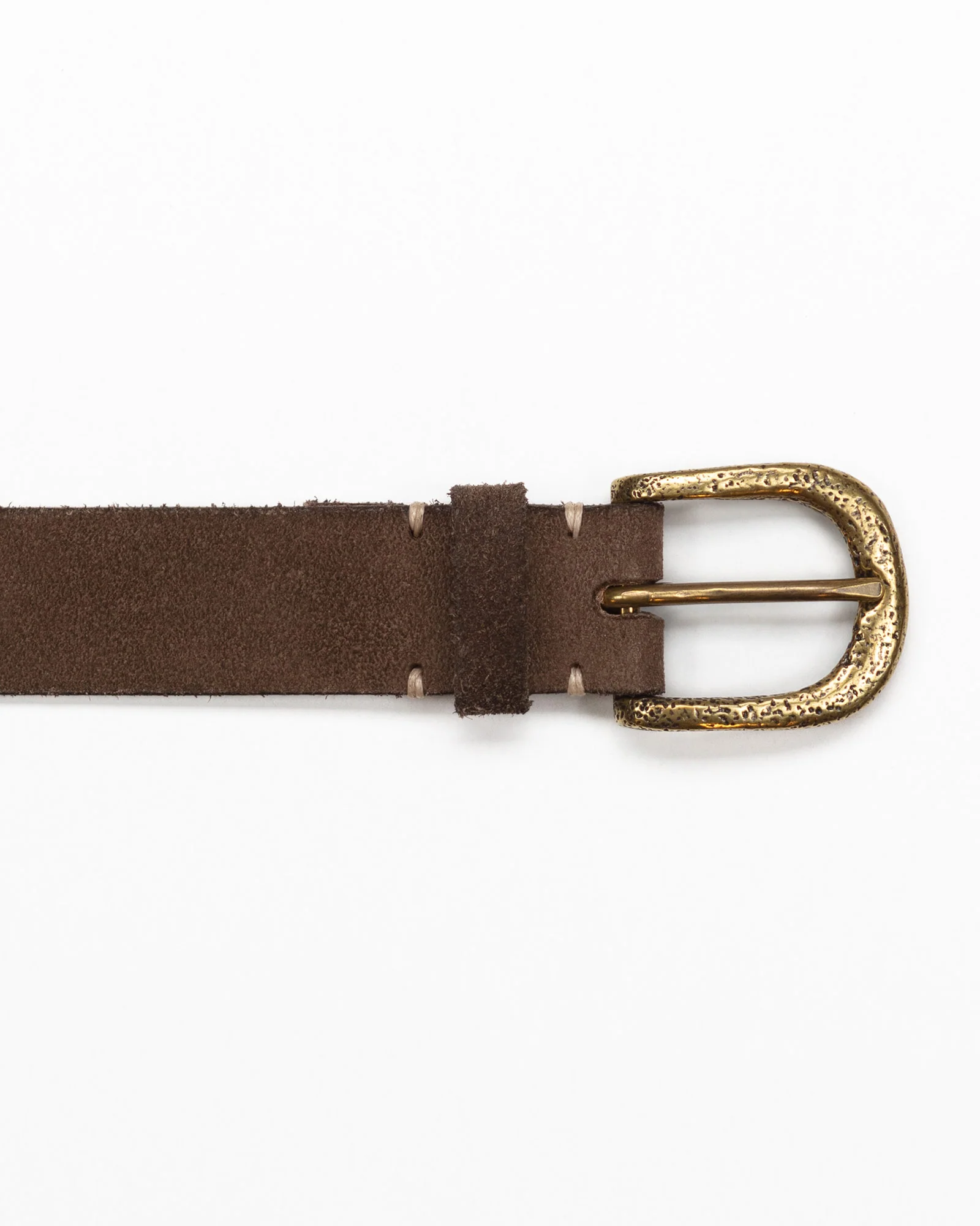 Reverse Hide Belt With Aged Buckle - Image 3
