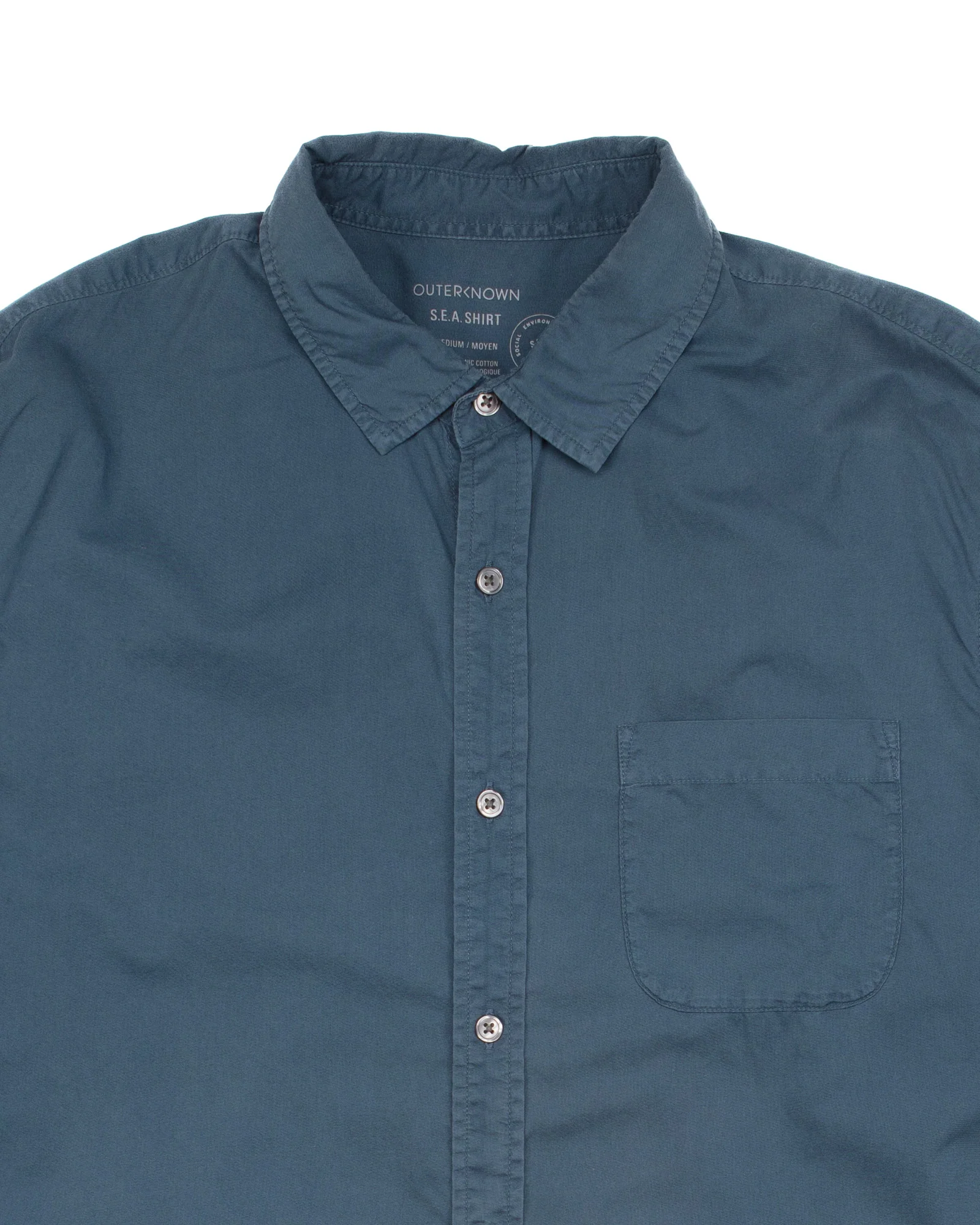 S.E.A. Shirt in Organic Cotton Blue #1535 - Image 2