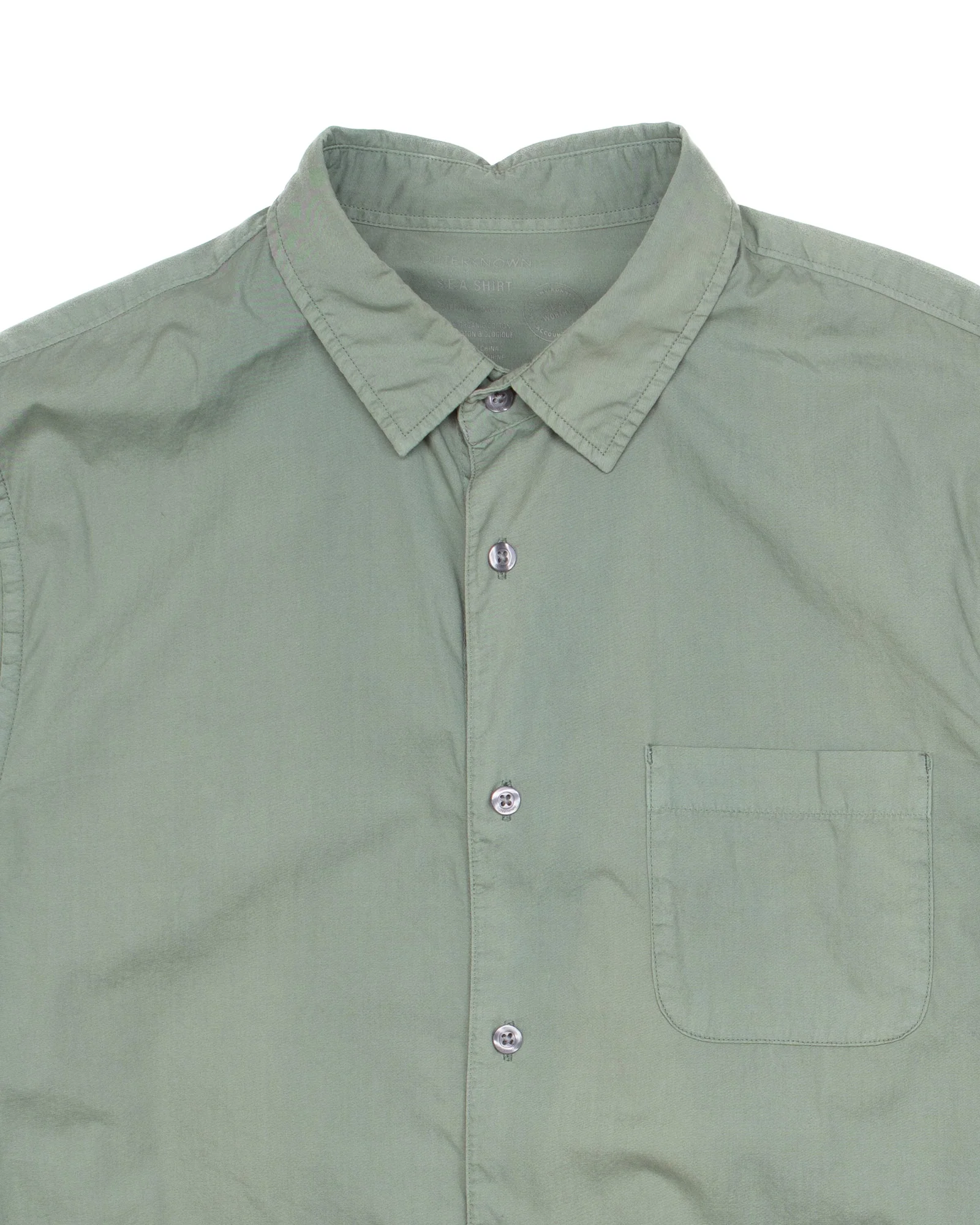 S.E.A. Shirt in Organic Cotton Green #1534 - Image 2