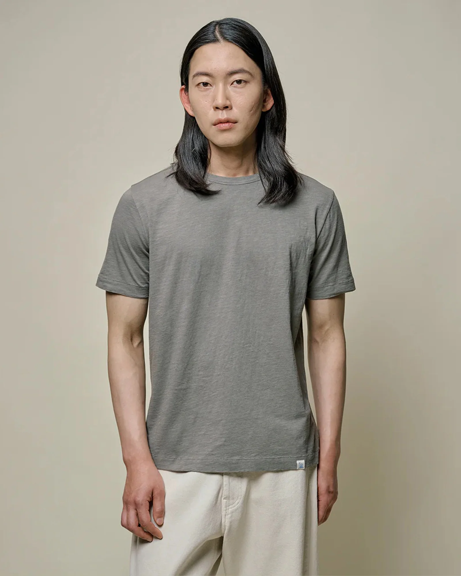 SCT04 Pima Slub Cotton Tee in Vintage Army - Image 2