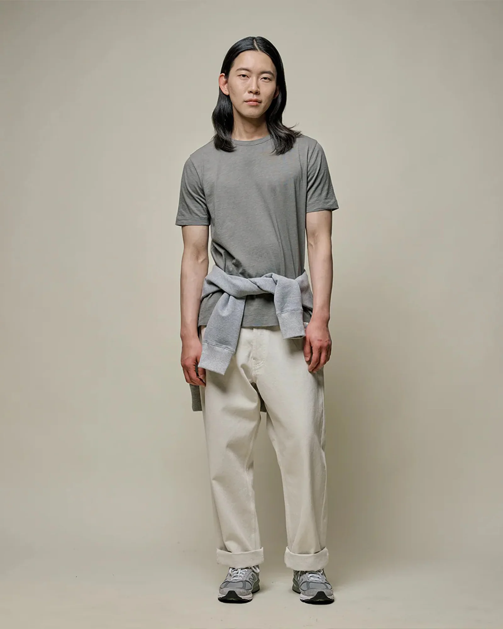 SCT04 Pima Slub Cotton Tee in Vintage Army - Image 4