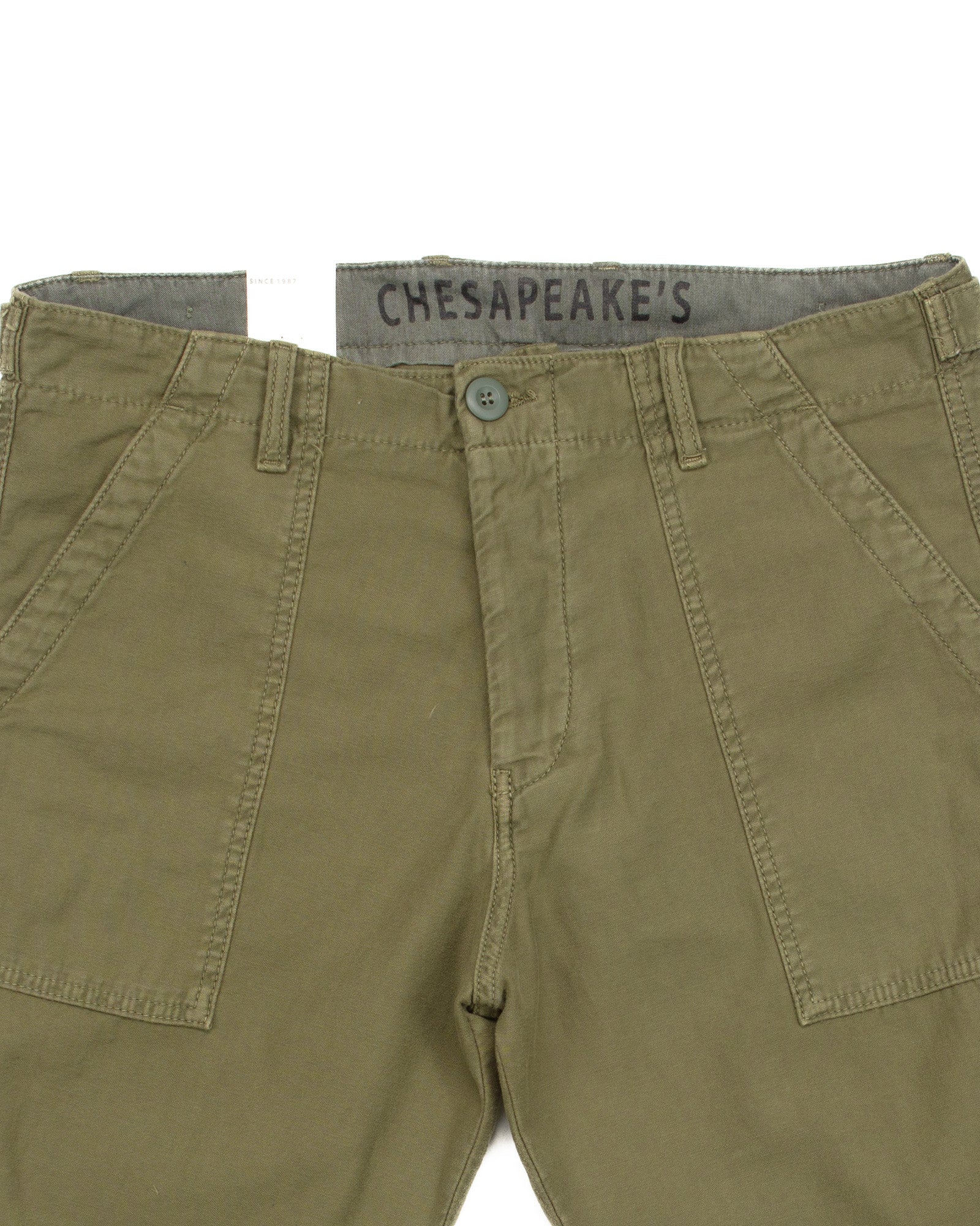 Shannon Fatigue Shorts in Army Satin - Image 2