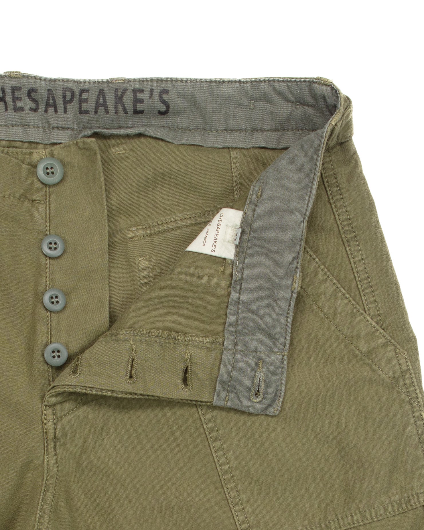 Shannon Fatigue Shorts in Army Satin - Image 4