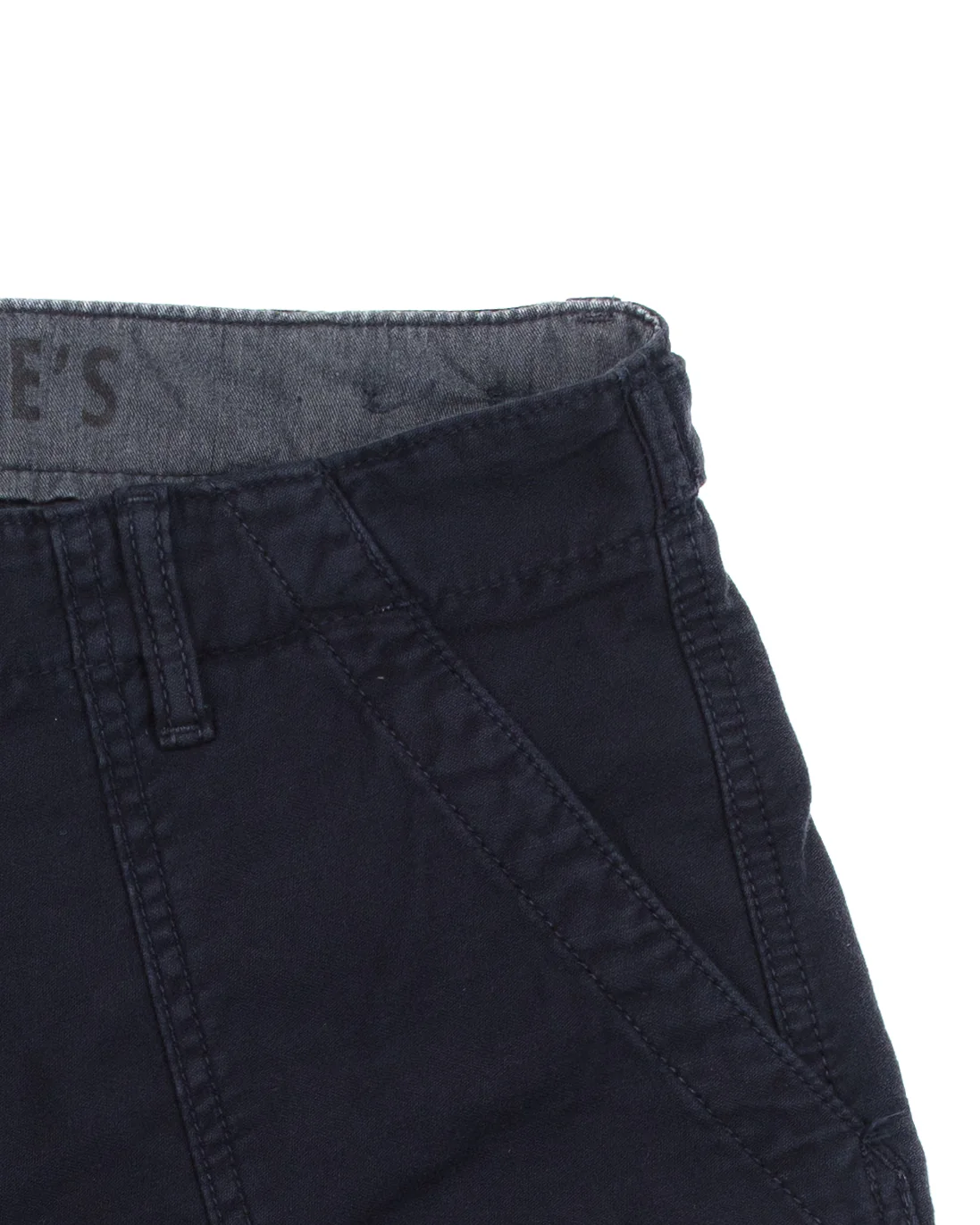 Shannon Fatigue Shorts in Navy Satin - Image 2