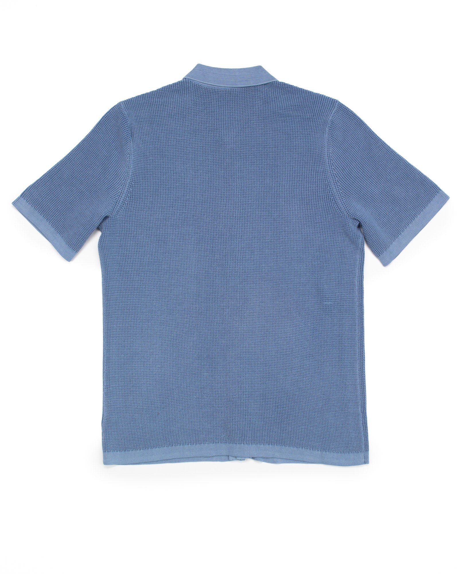 Short-Sleeve Sunwashed Sweater Shirt in Blue Sea - Image 6