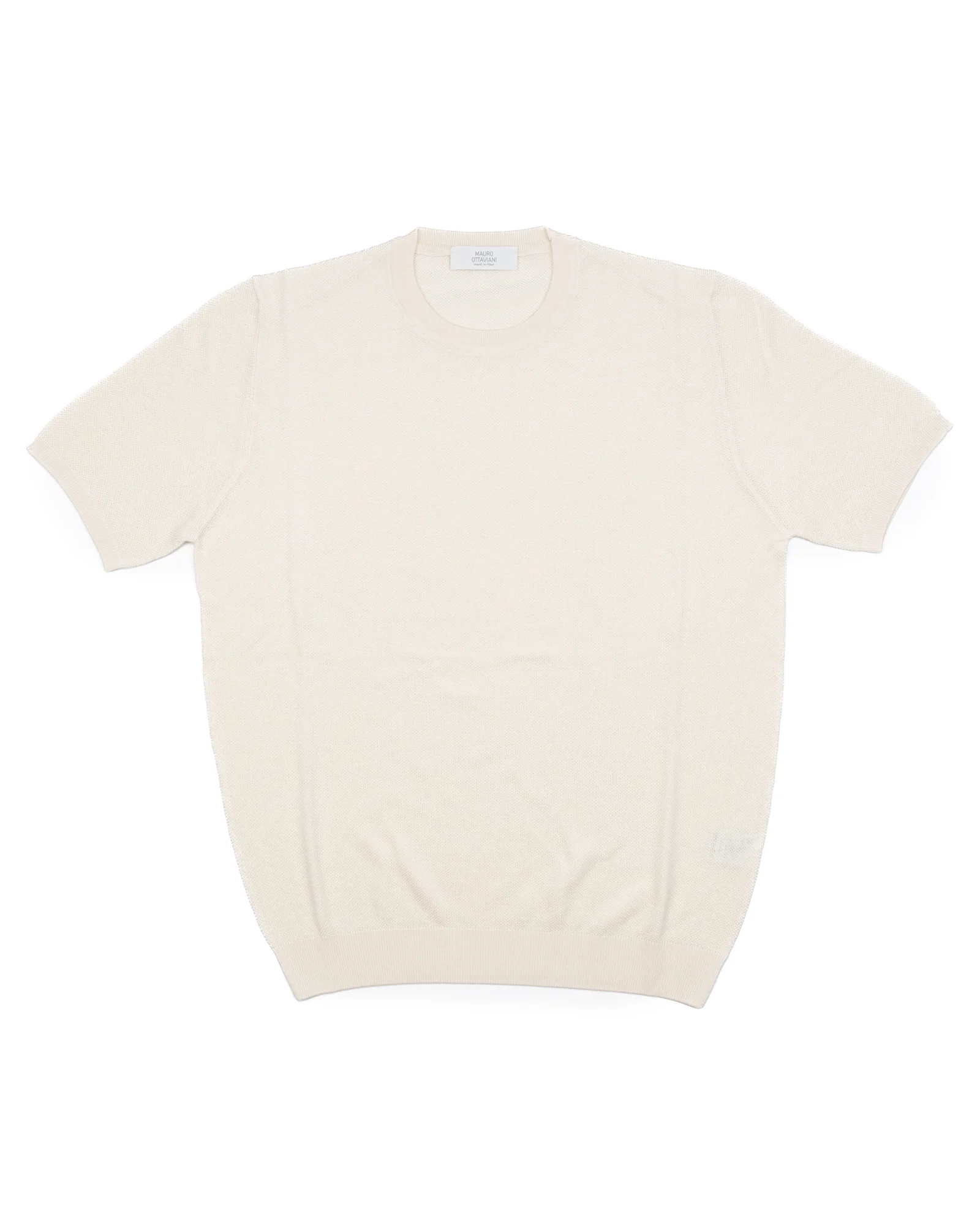 Silk & Cotton Tee in Ecru
